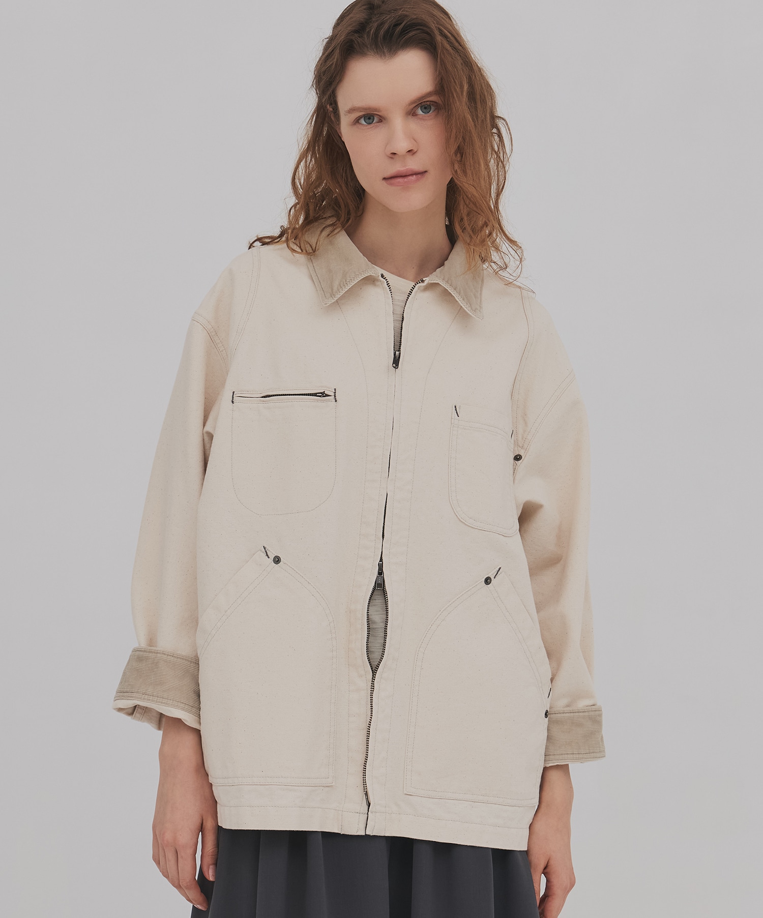 ジップカバーオールブルゾン