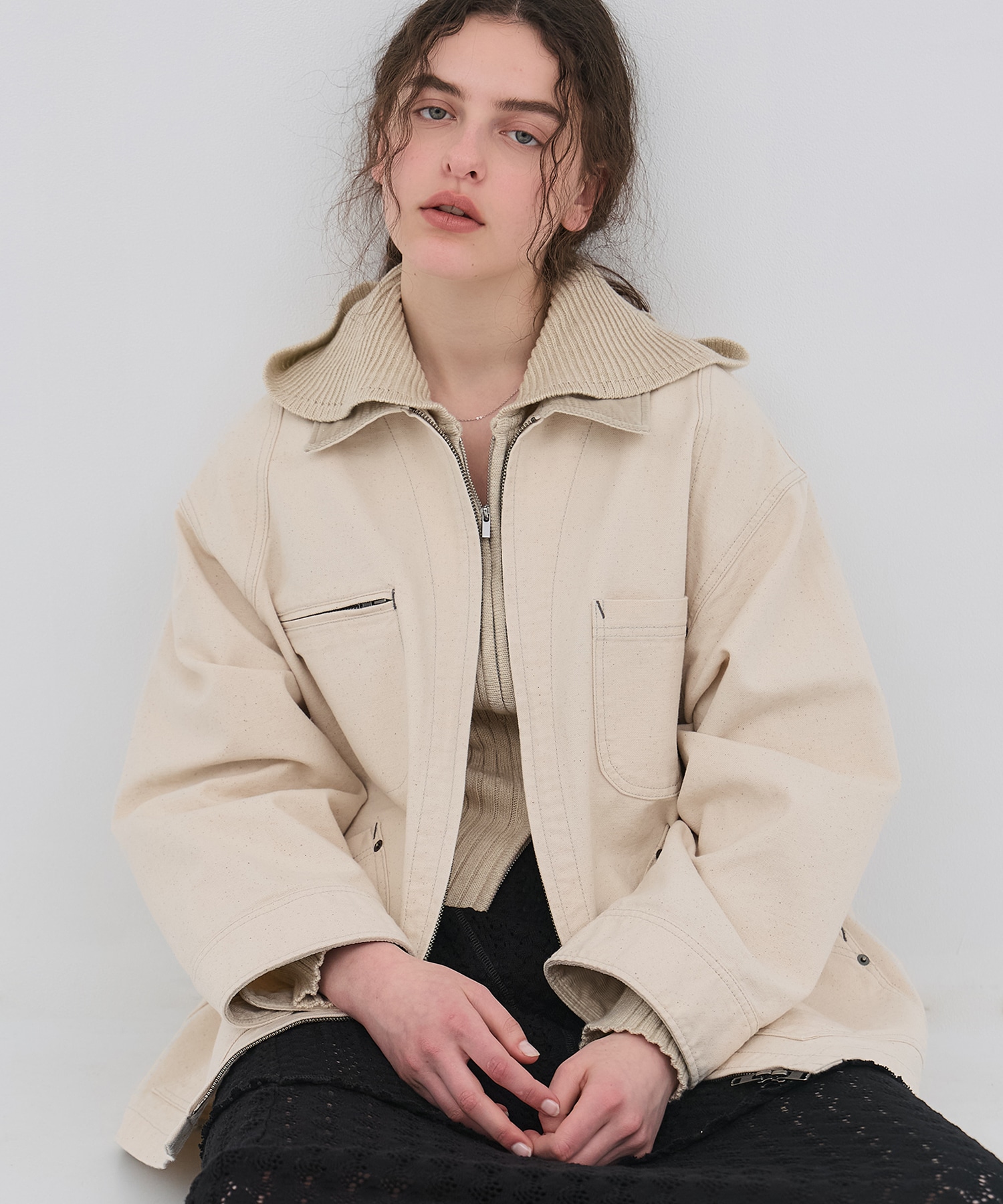 ジップカバーオールブルゾン