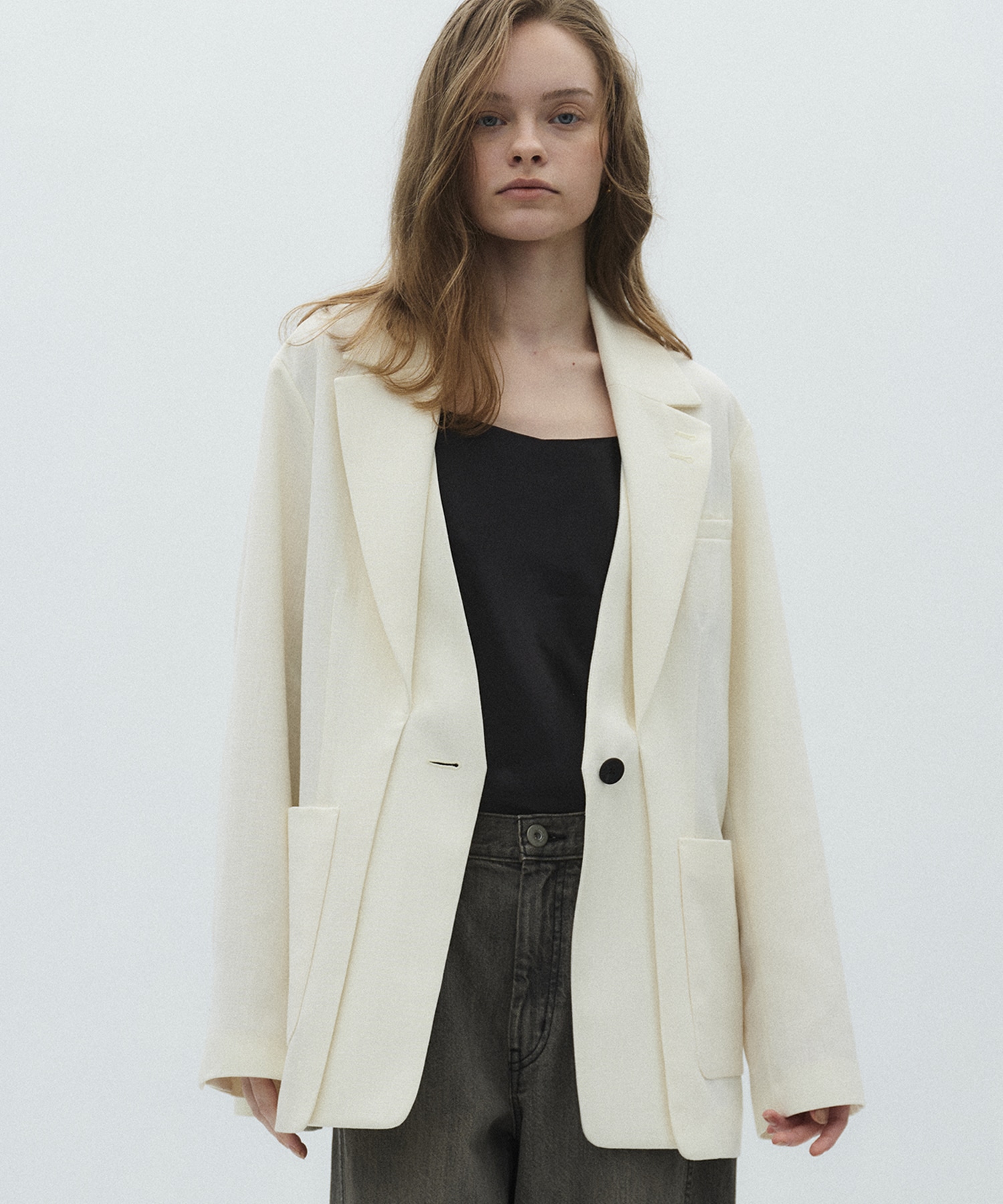 レイヤードボクシージャケット