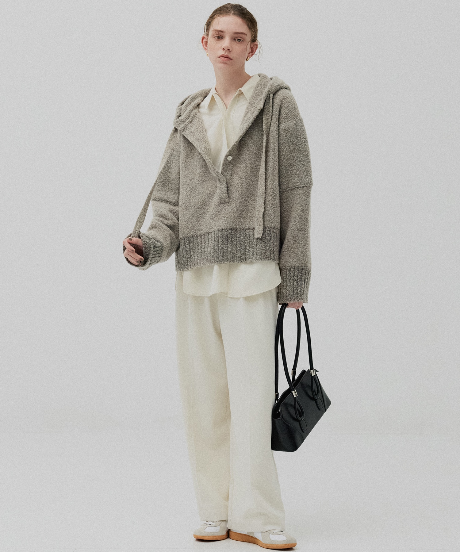 ジップアップオーバーシャツ