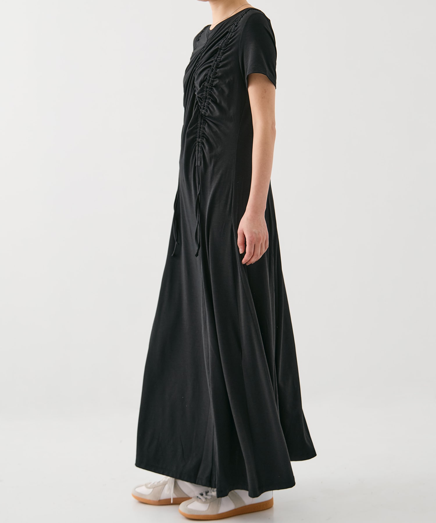 ギャザードレープカットソーワンピ