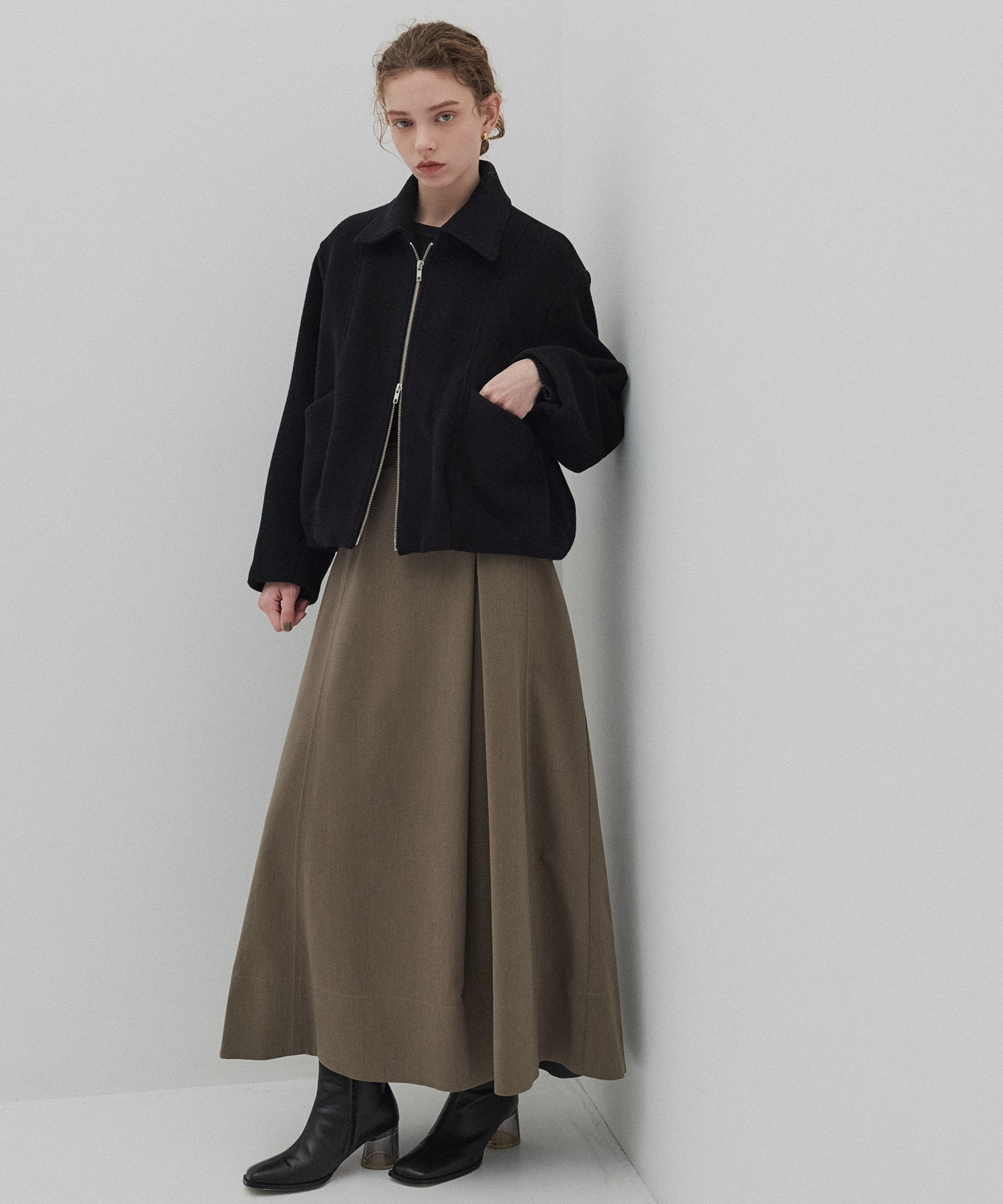 ラップフレアスカート