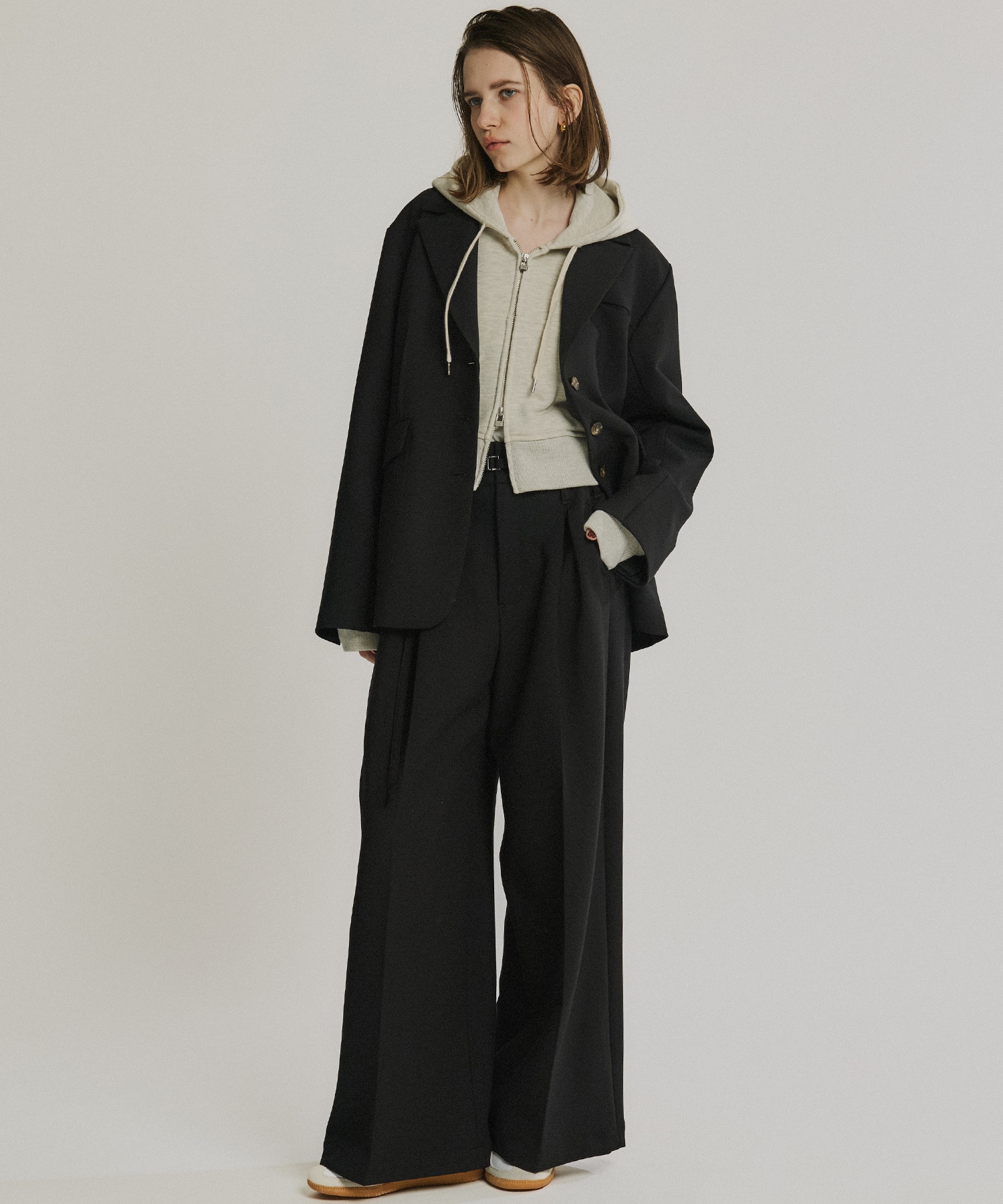 ダブルクロスノッチドラペルジャケット