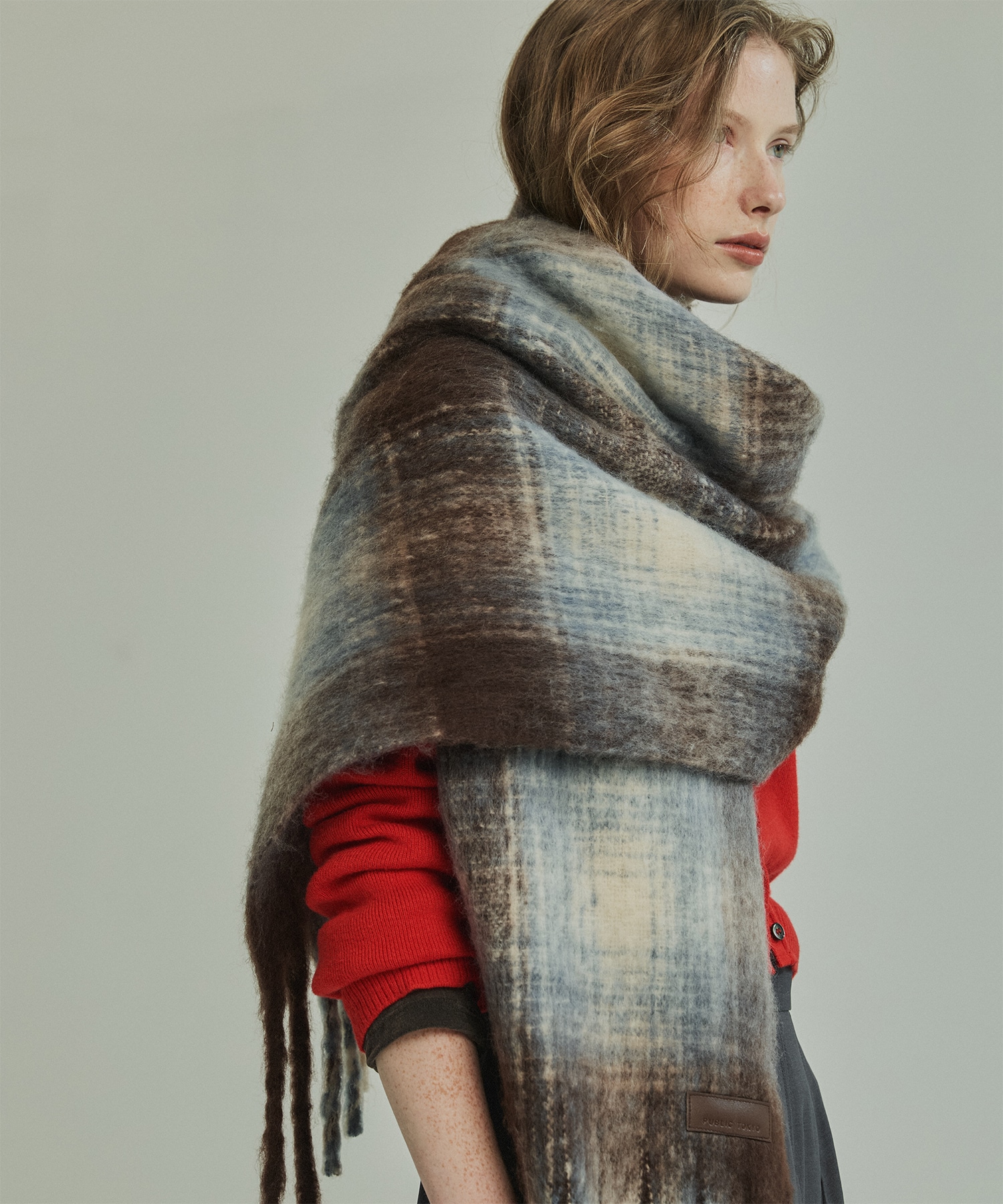 ヘアリーフリンジマフラー