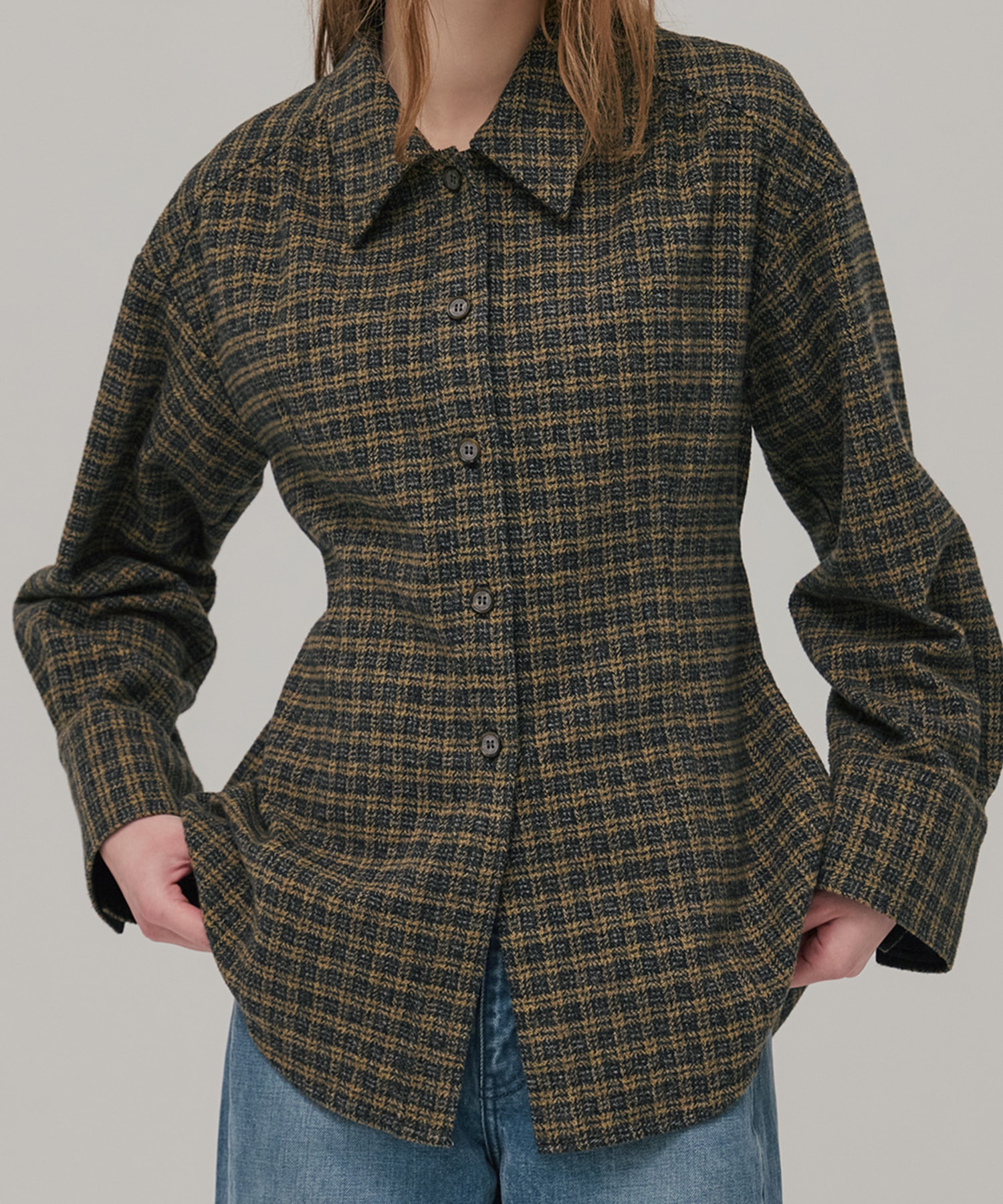 ソフトネルオーバーチェックシャツ