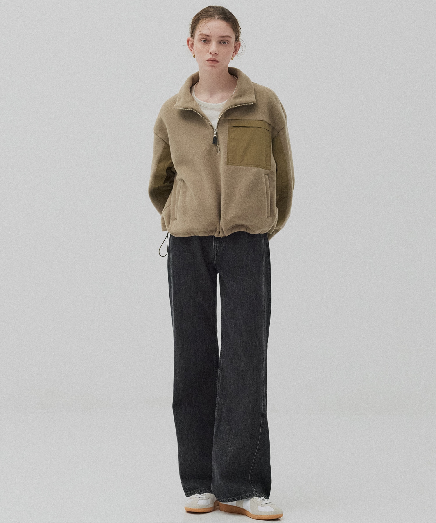 コンビハーフジッププルオーバー