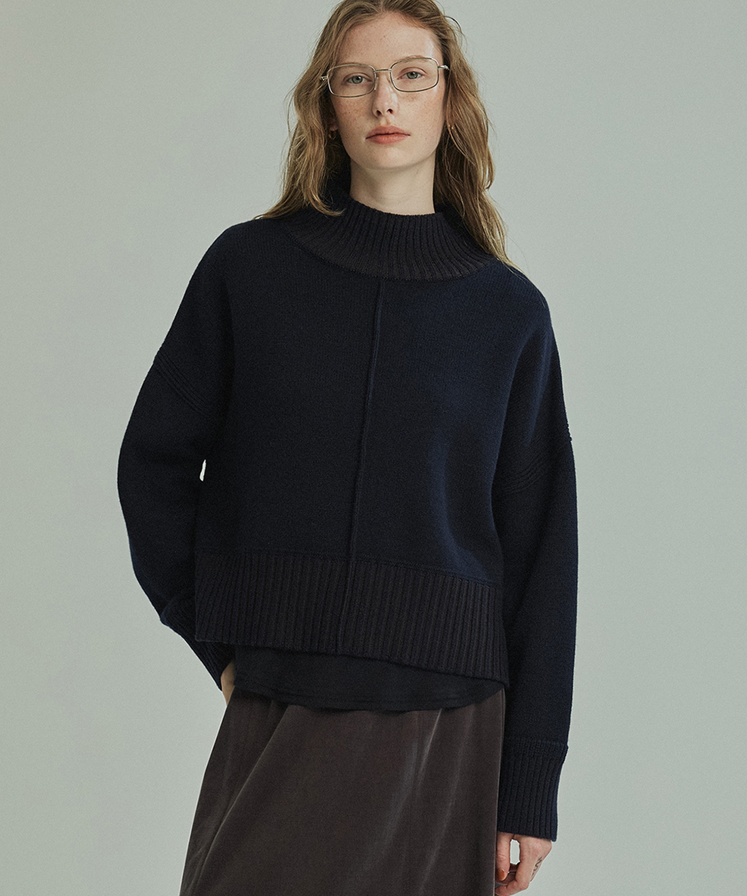 〈残りわずか〉エアウールショートニット