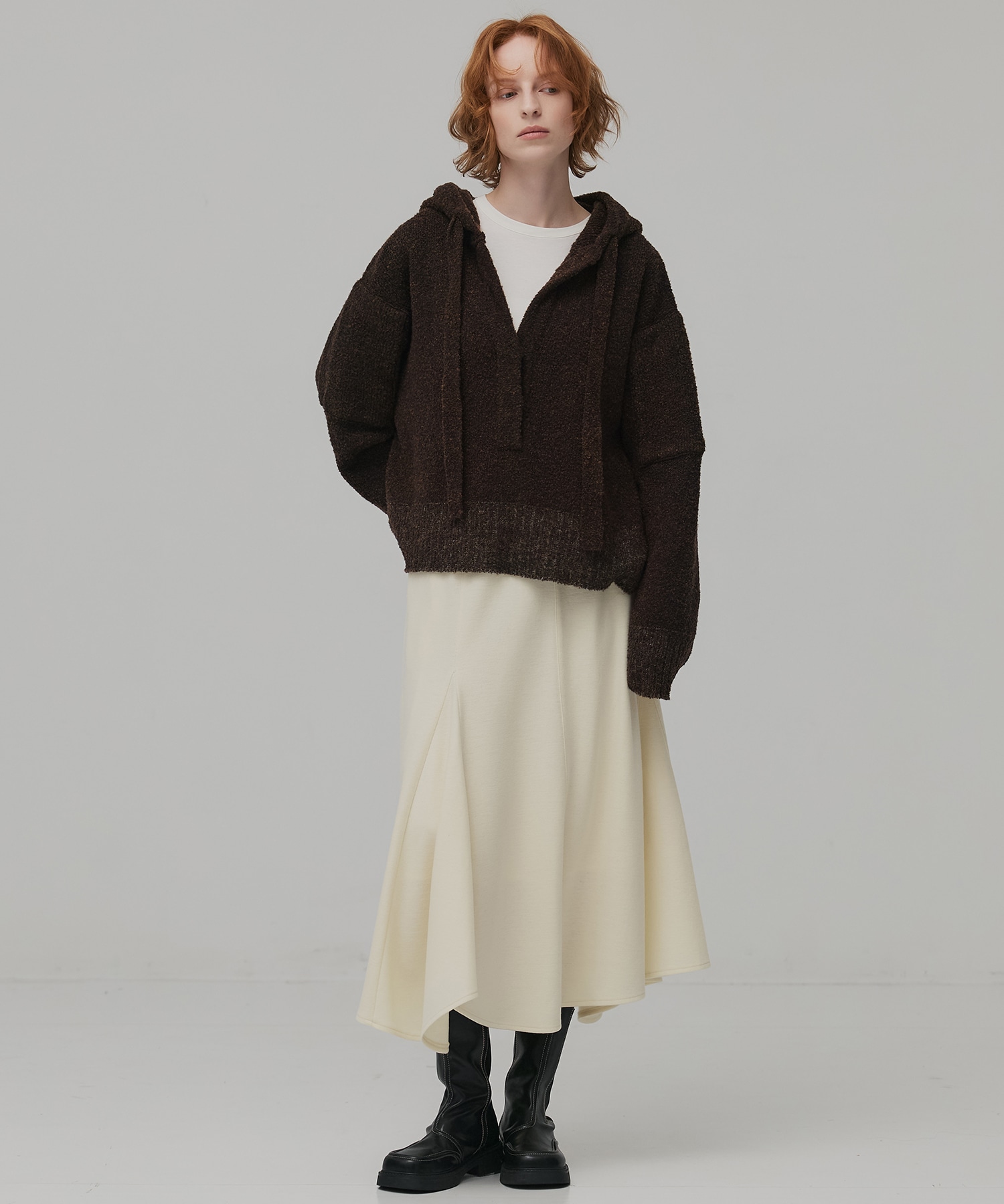 ウールジャージフレアスカート