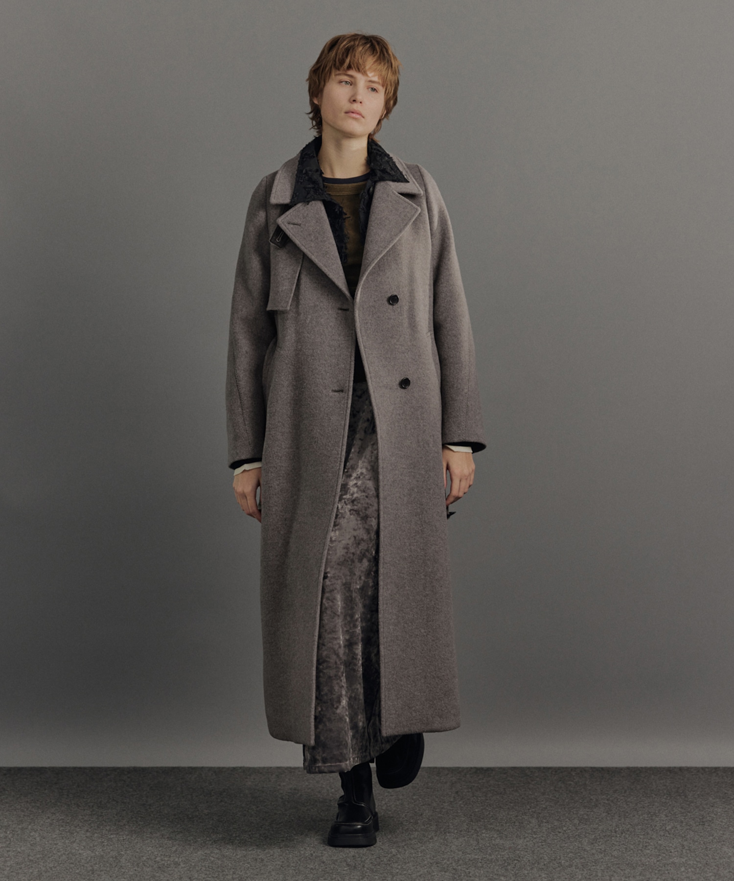 LAMBSアシメオーバーヨークコート