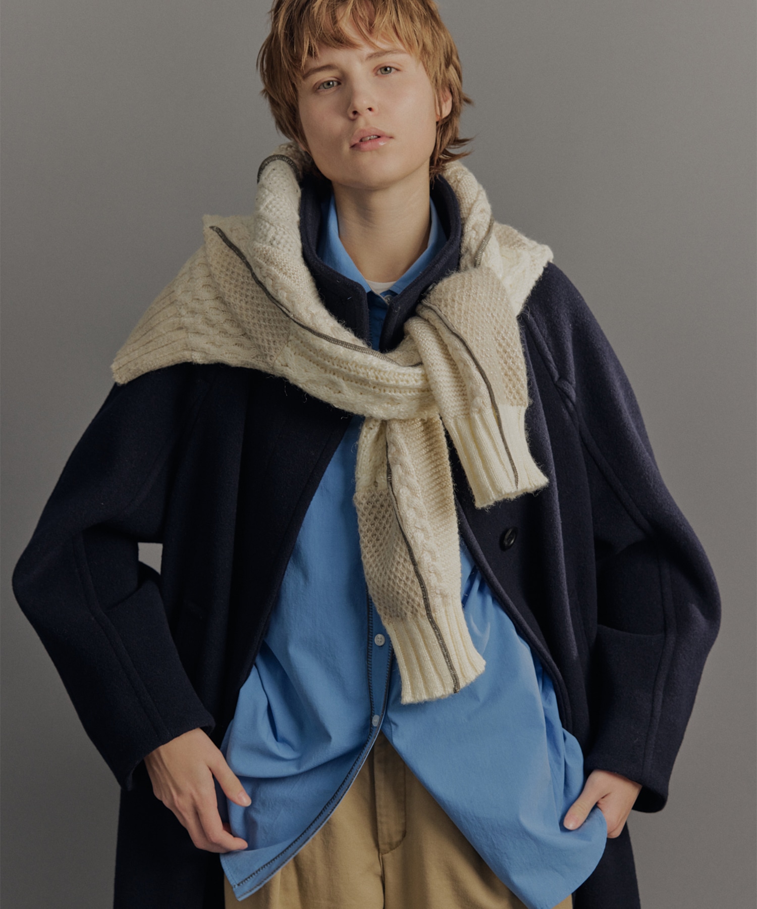 SUPER140スタンドカラーコート