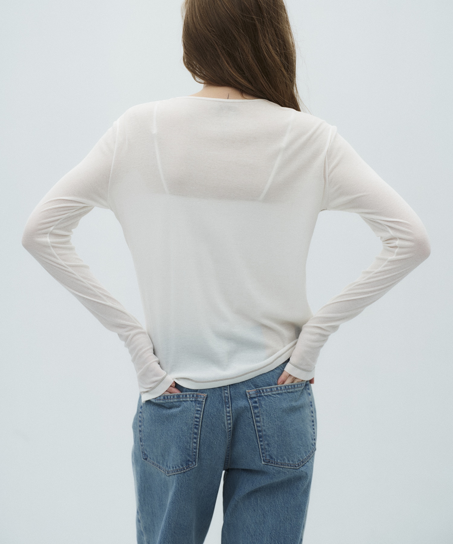 ミニマルコットンシアーTOP