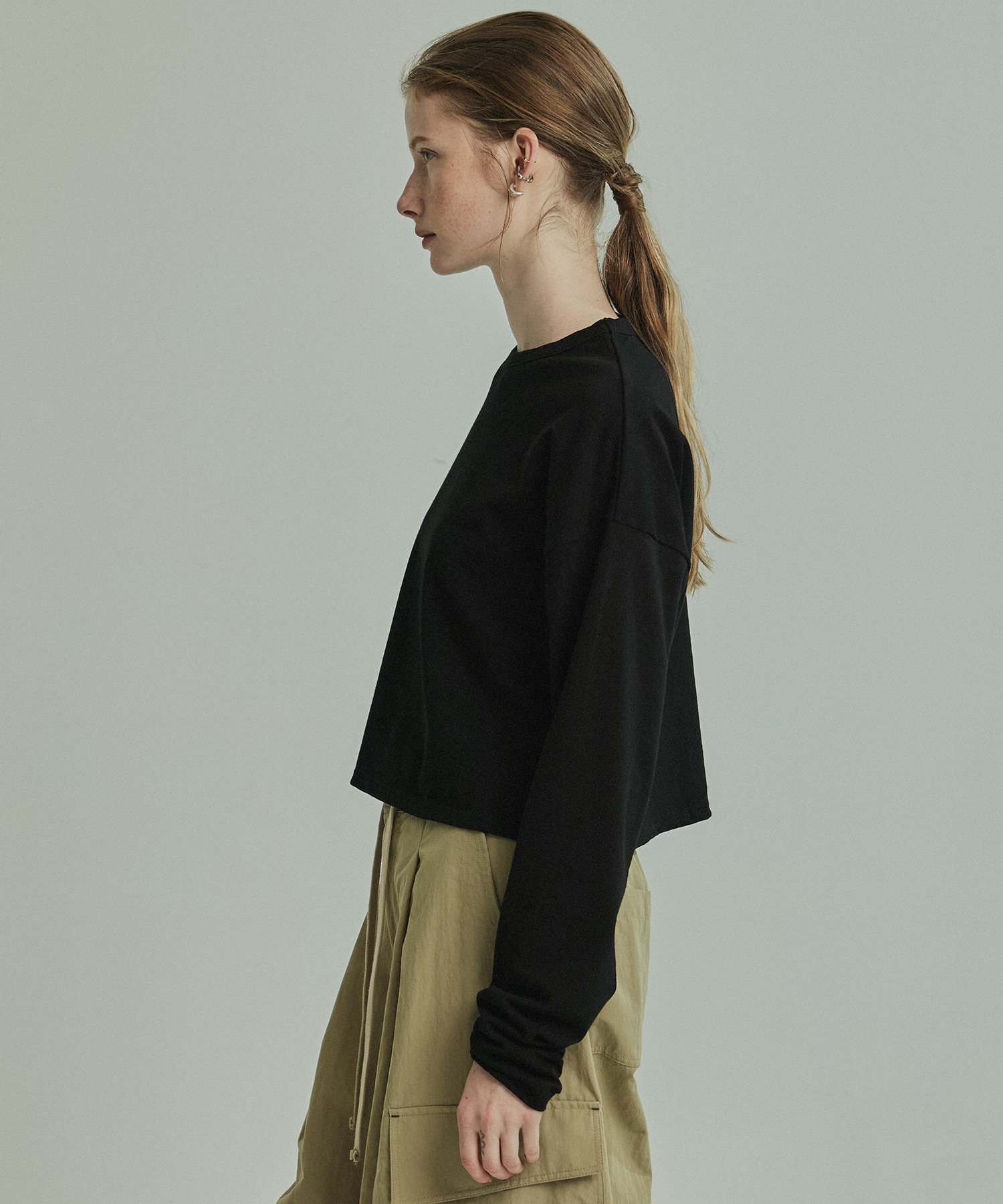 クロップドロンTEE