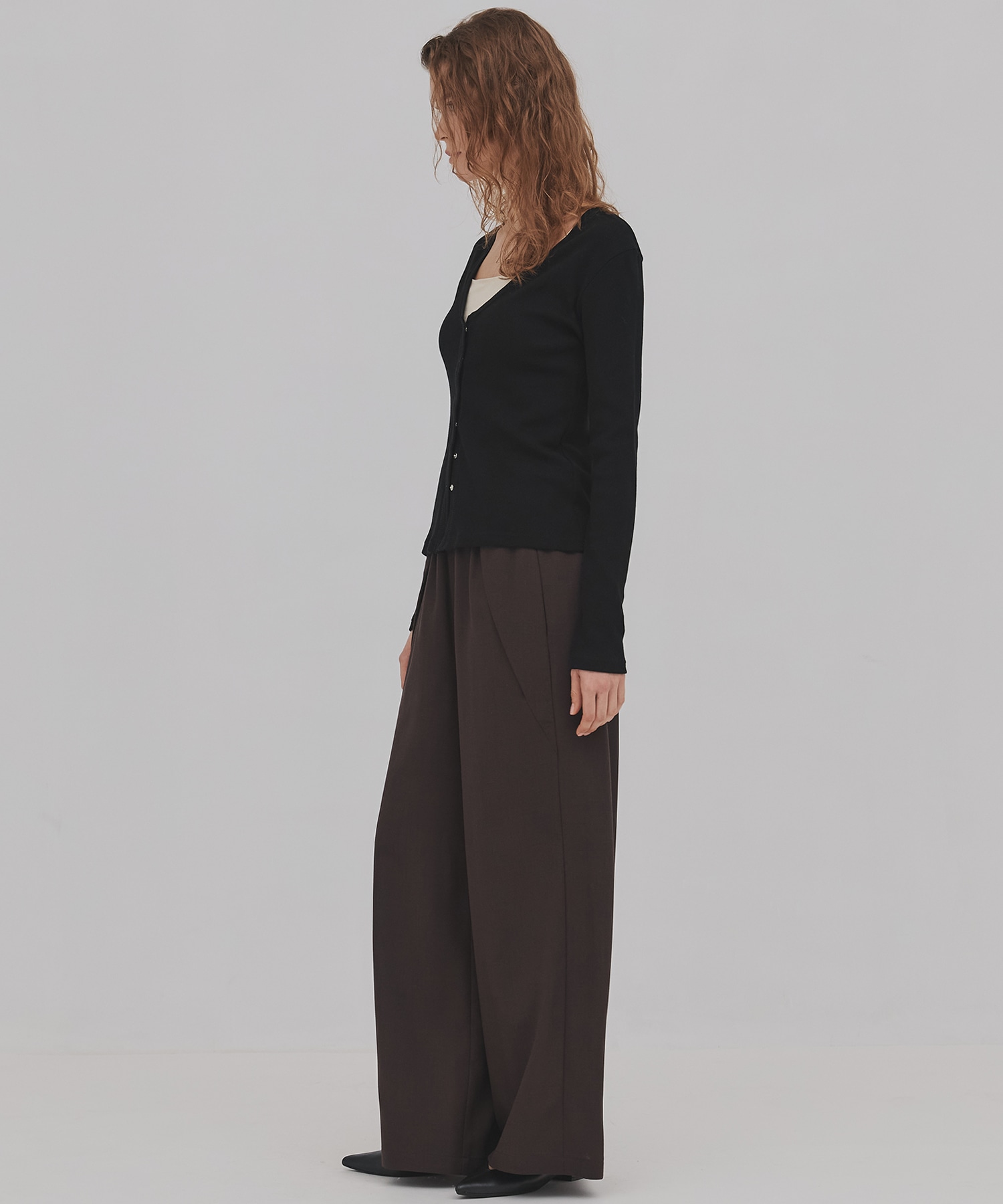 ウールジョーゼットパンツ