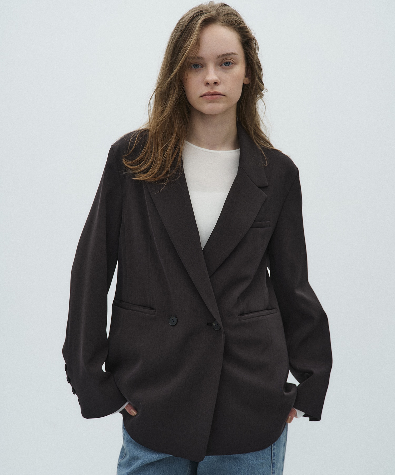 シルキーツイルダブルジャケット