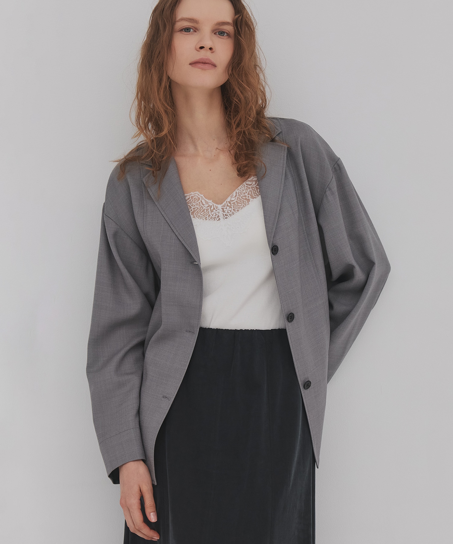 ウールジョーゼットジャケット