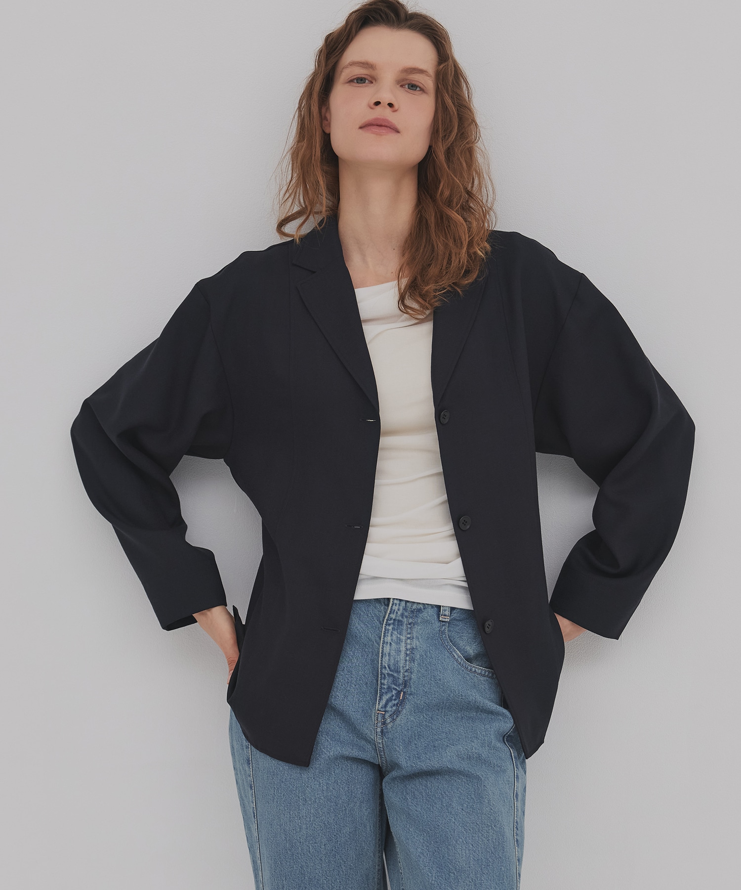 ウールジョーゼットジャケット