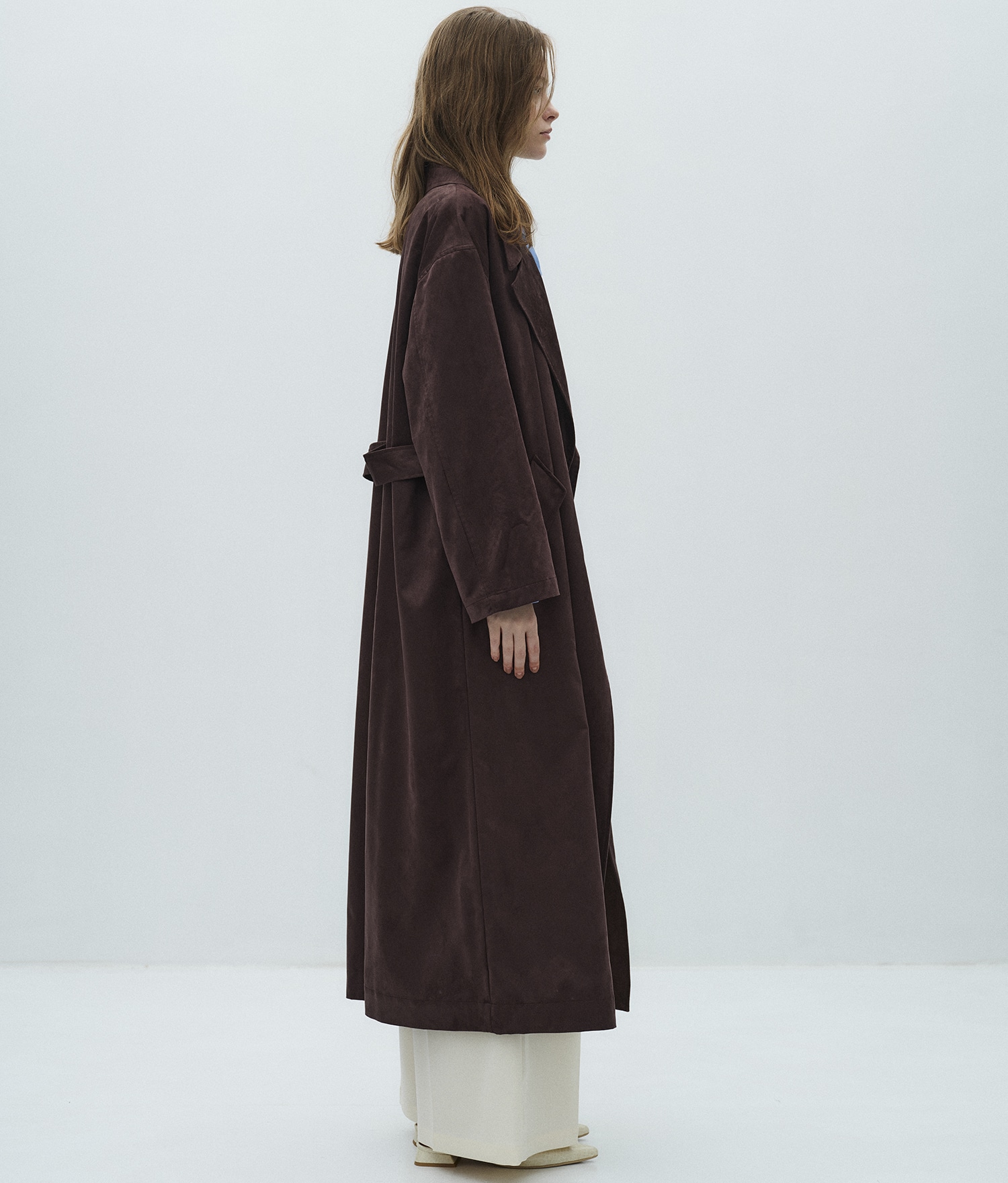 スエードトレンチコート