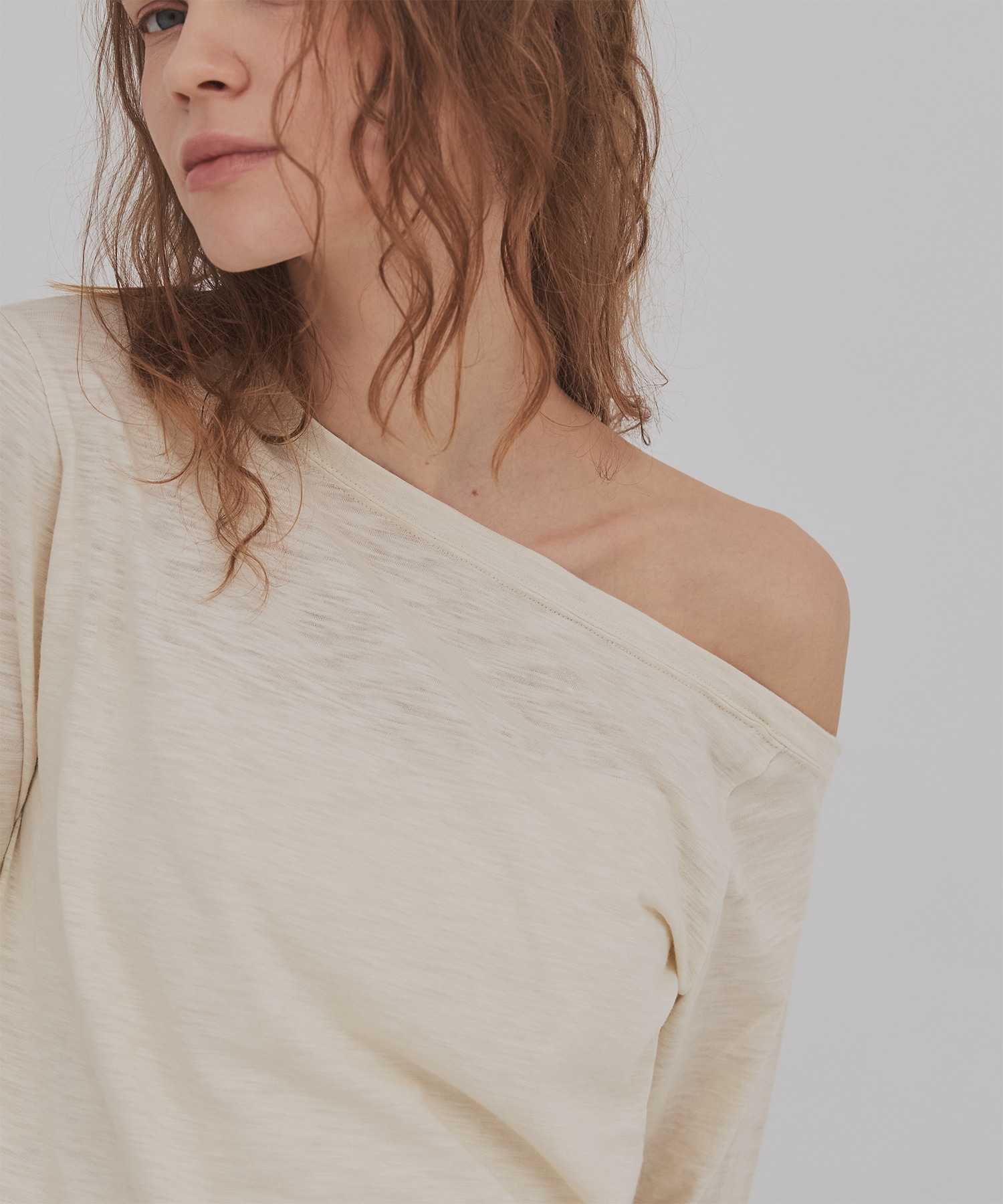 メランジワンショルダーTEE