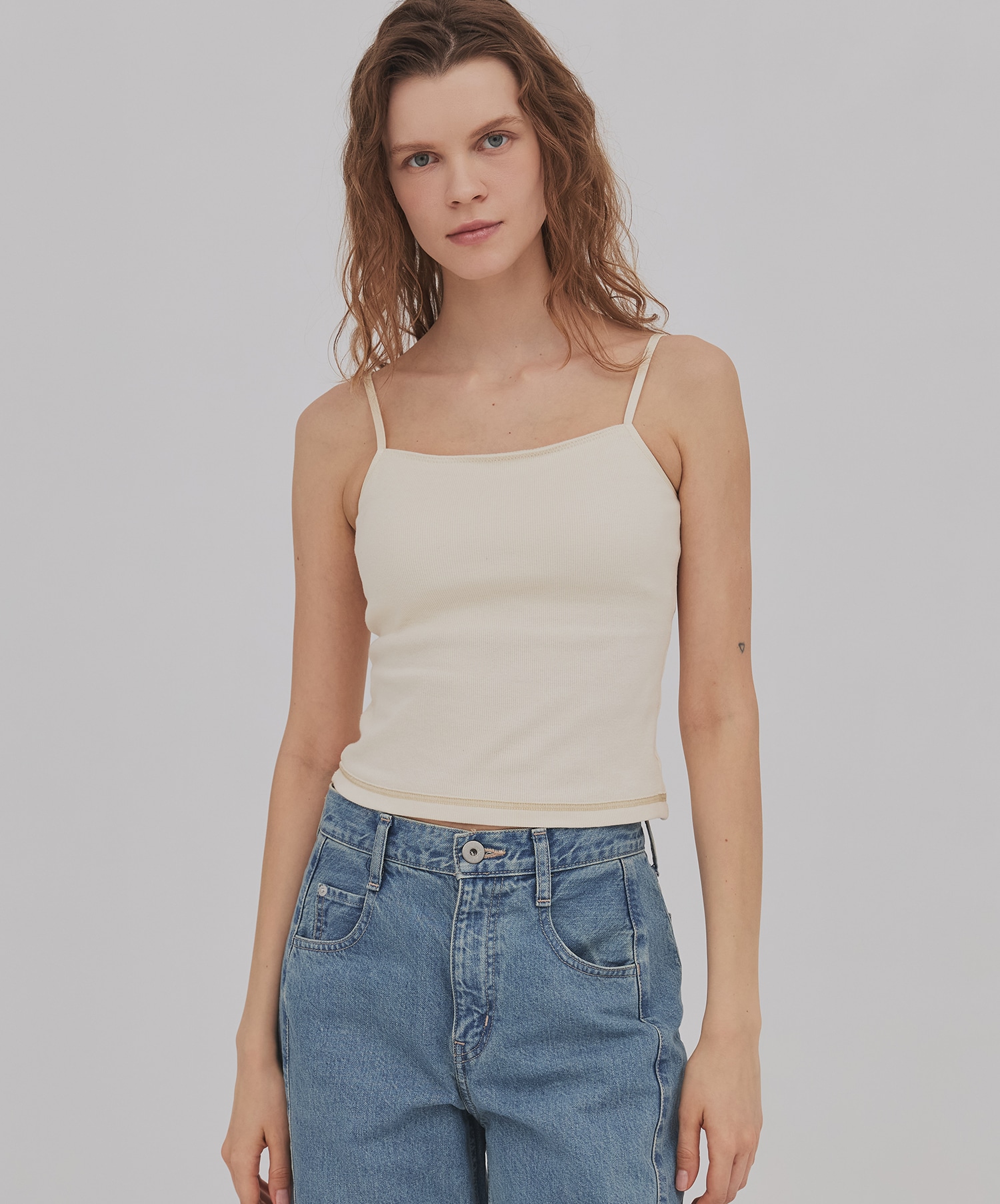 コットンリブカップインキャミ