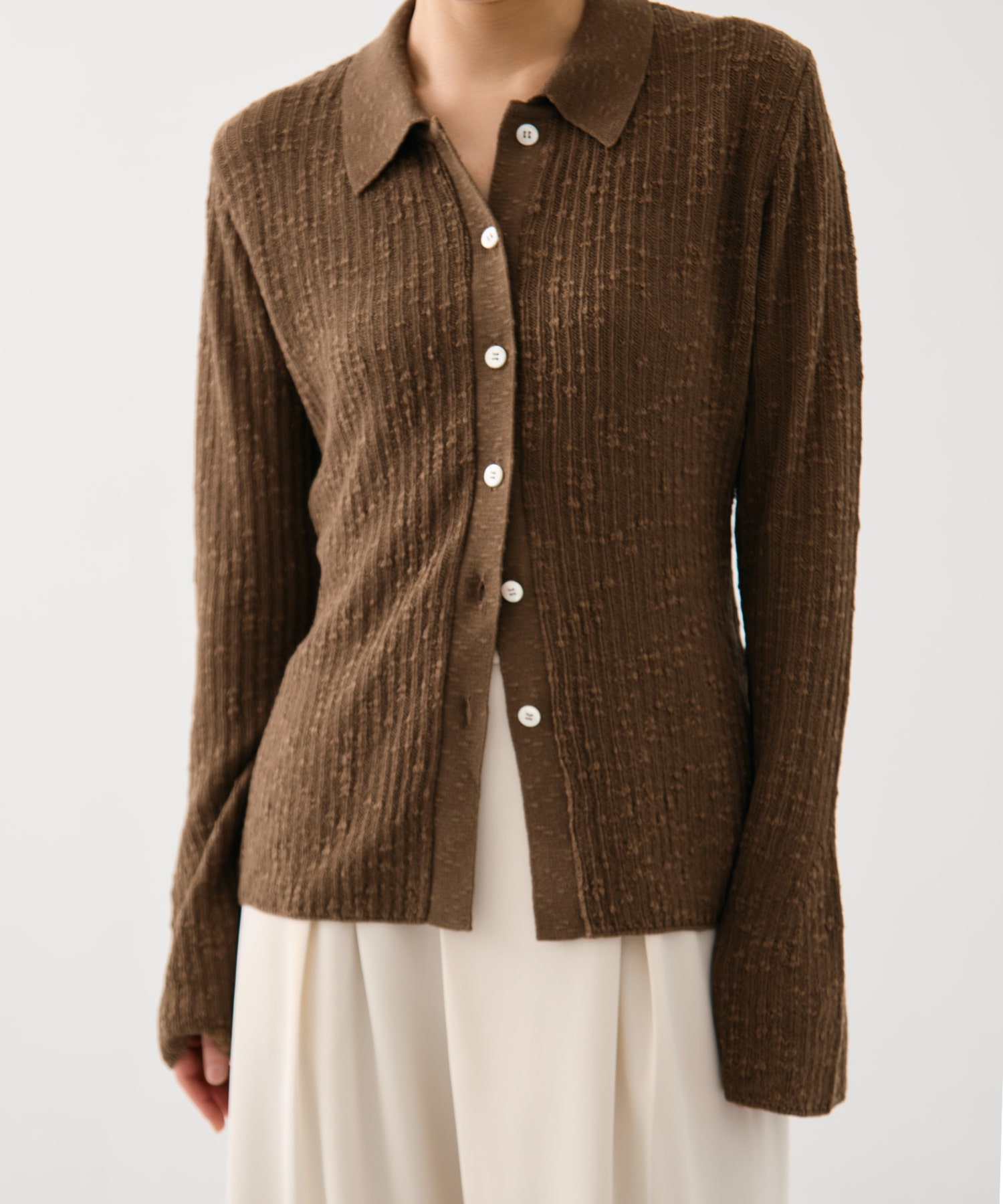 スラブニットカーディガン