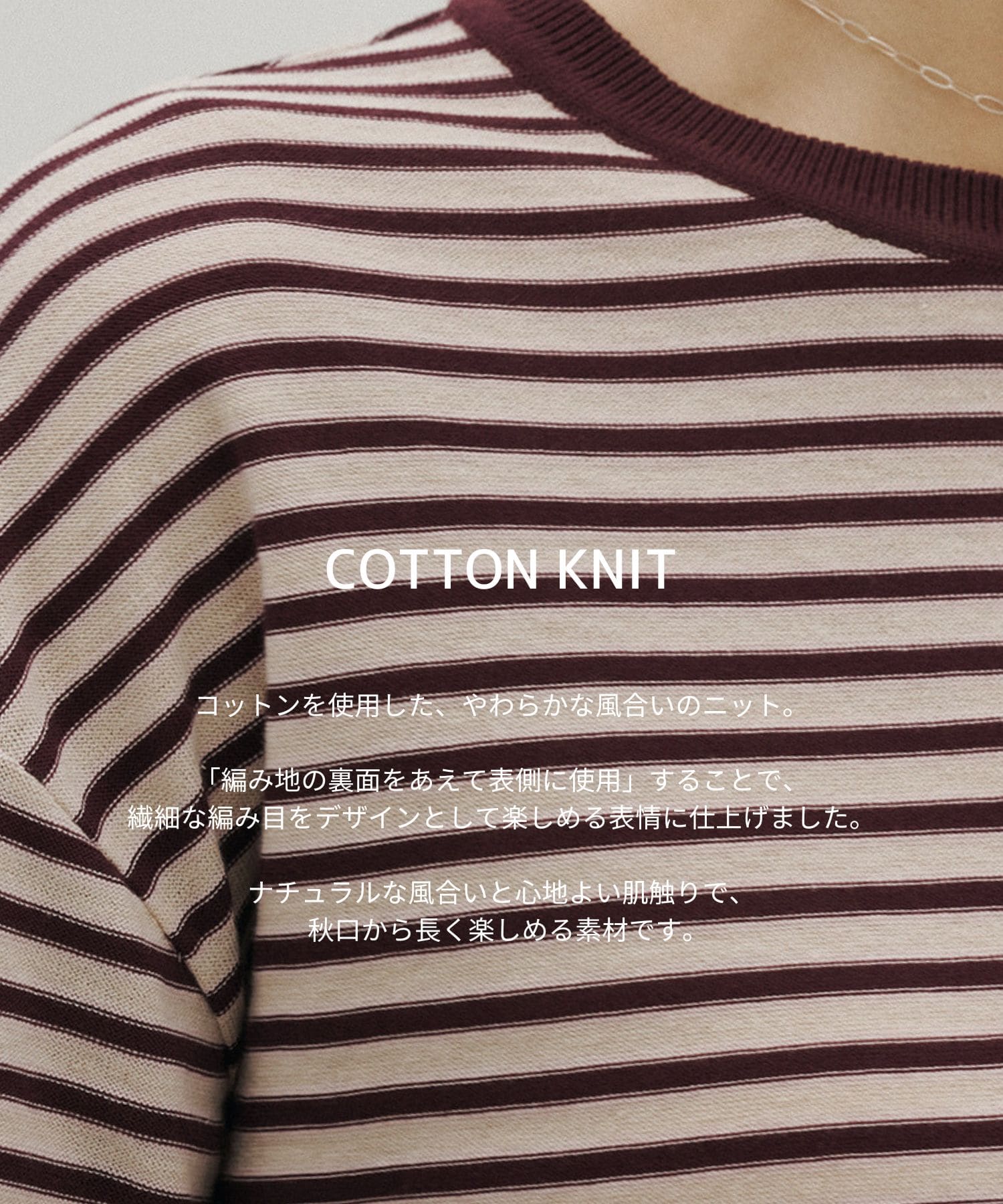 【WEB先行】ボーダークルーネックニットTEE