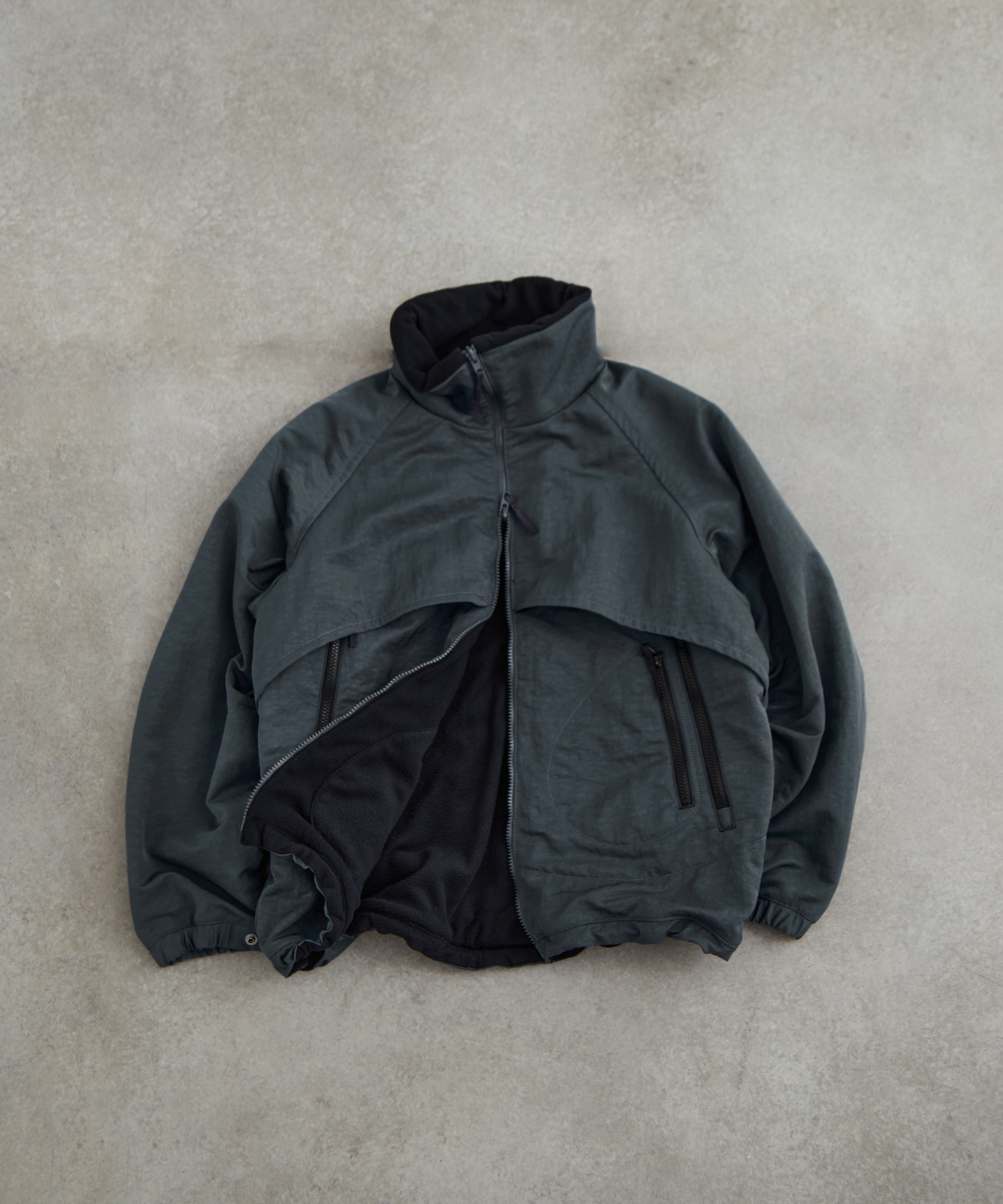 リバーシブルナイロンフリースBL