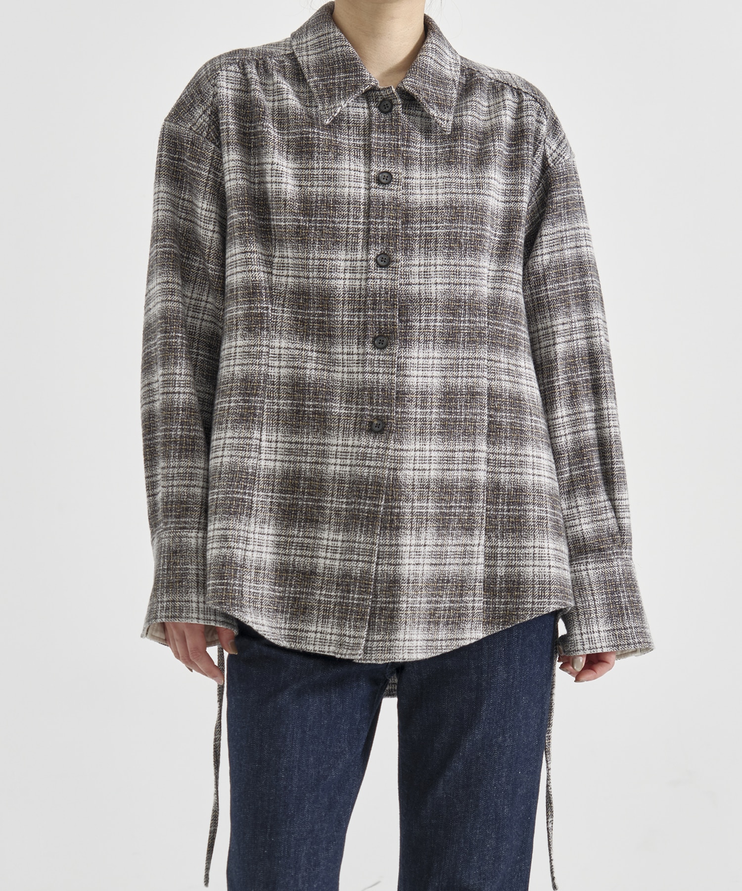 ソフトネルオーバーチェックシャツ