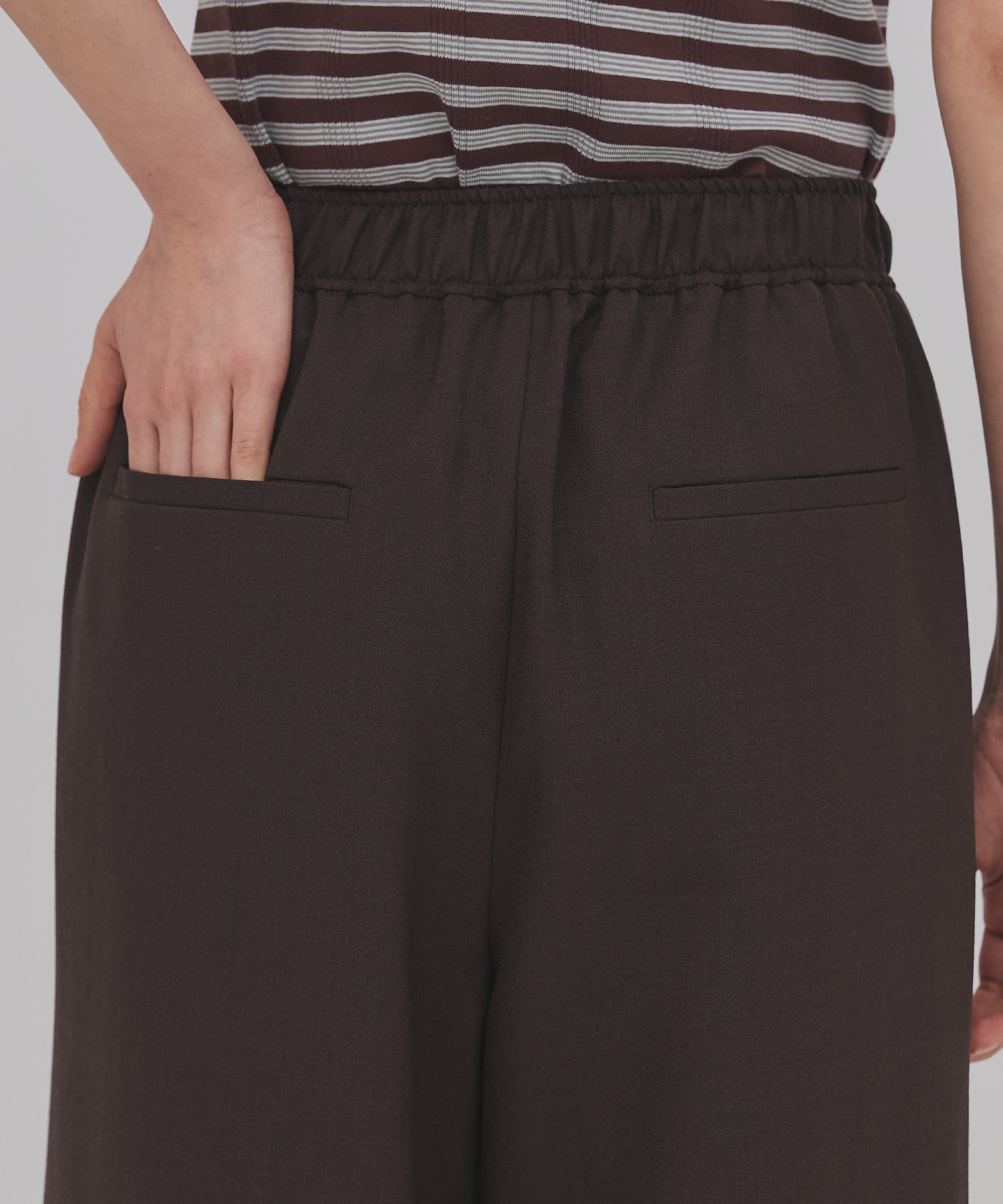 ウールジョーゼットパンツ