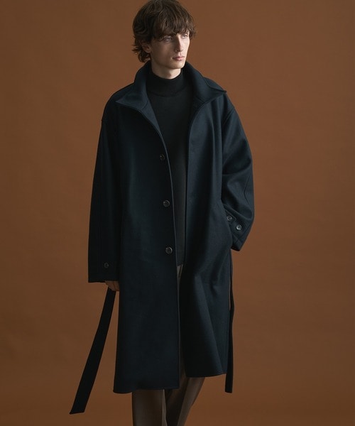Super140s メルトンスタンドコート(1 DARK GREEN): : メンズ｜PUBLIC