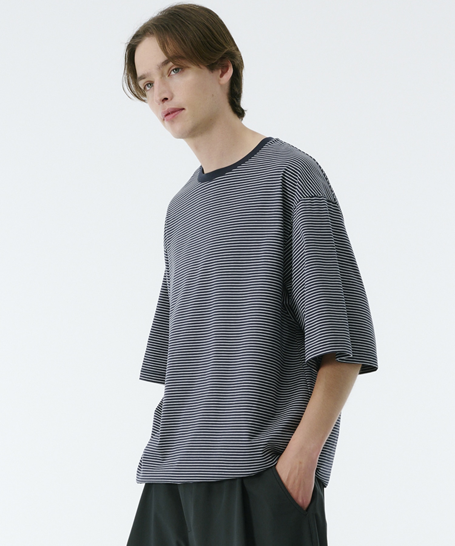 ビューティーコットンコードボーダーTEE