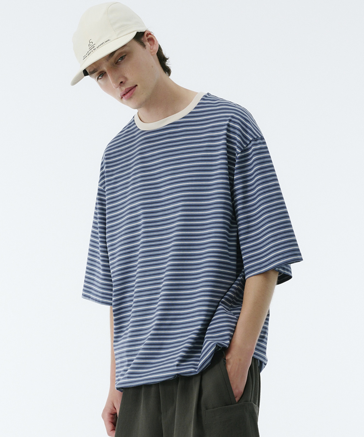 ビューティーコットンコードボーダーTEE