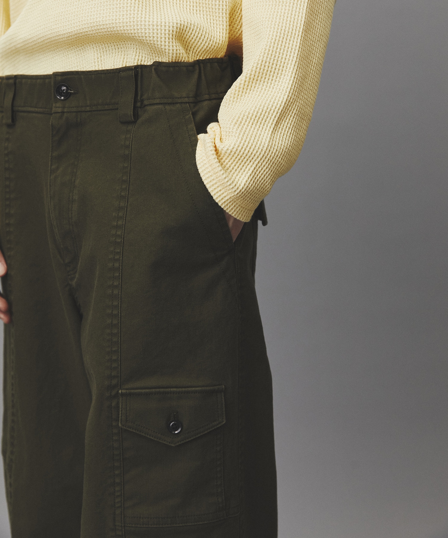 コットンサージベイカーパンツ