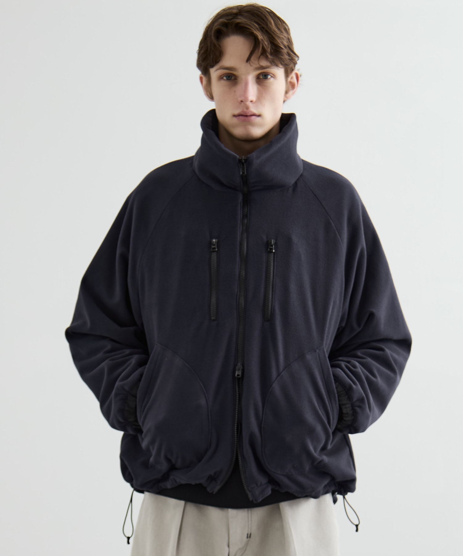 リバーシブルナイロンフリースBL