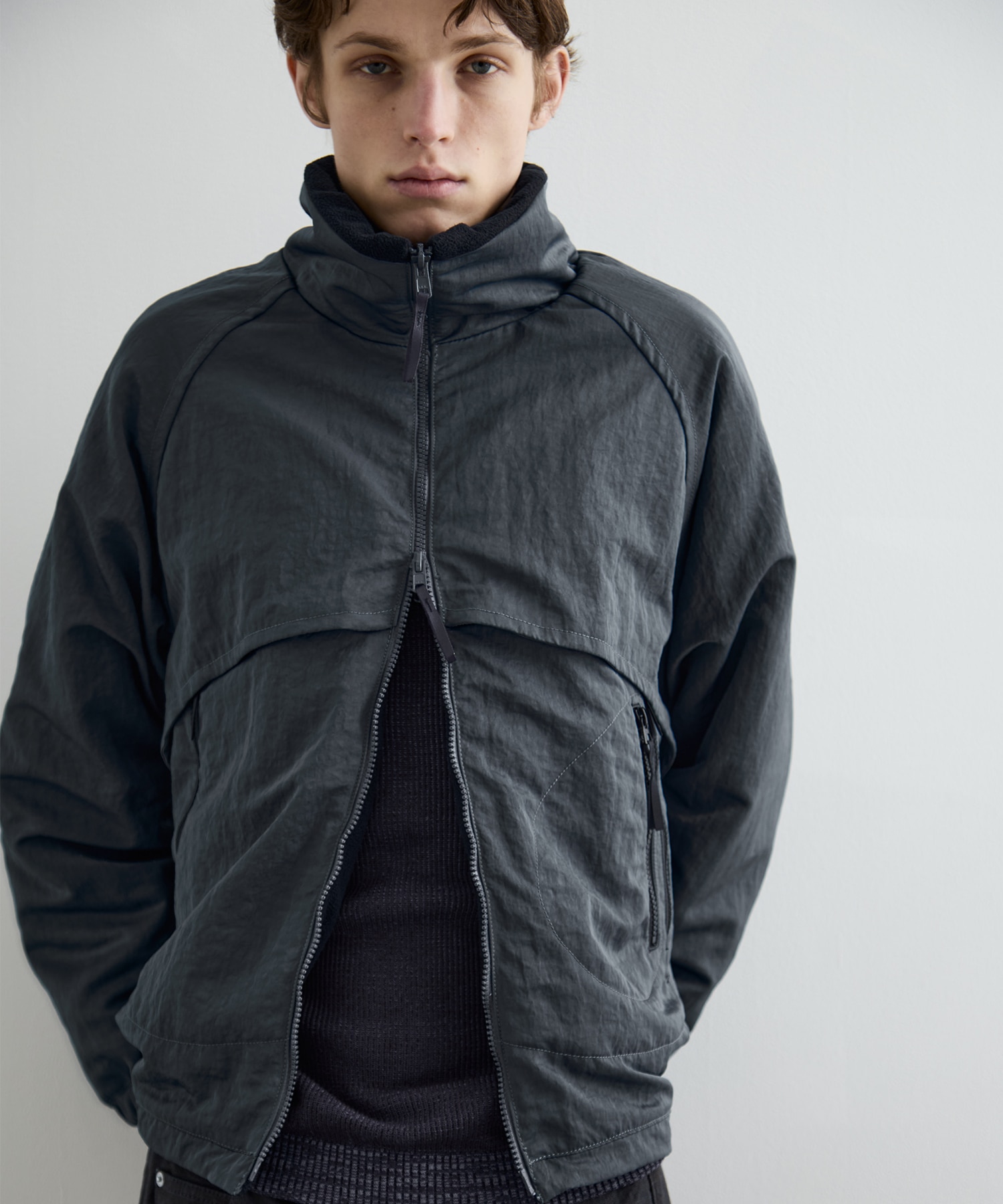 リバーシブルナイロンフリースBL