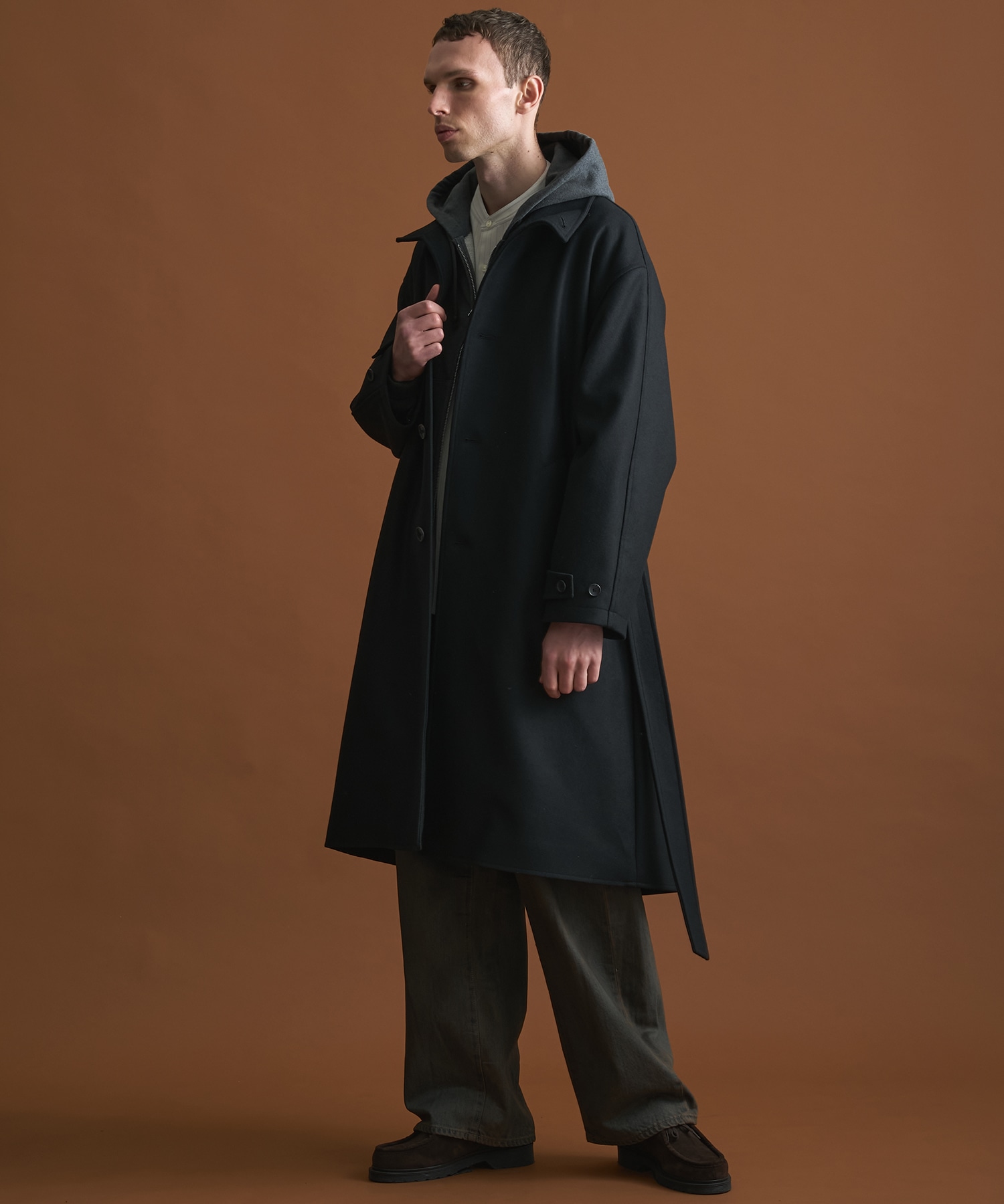 Super140sメルトンオーバーサイズスタンド