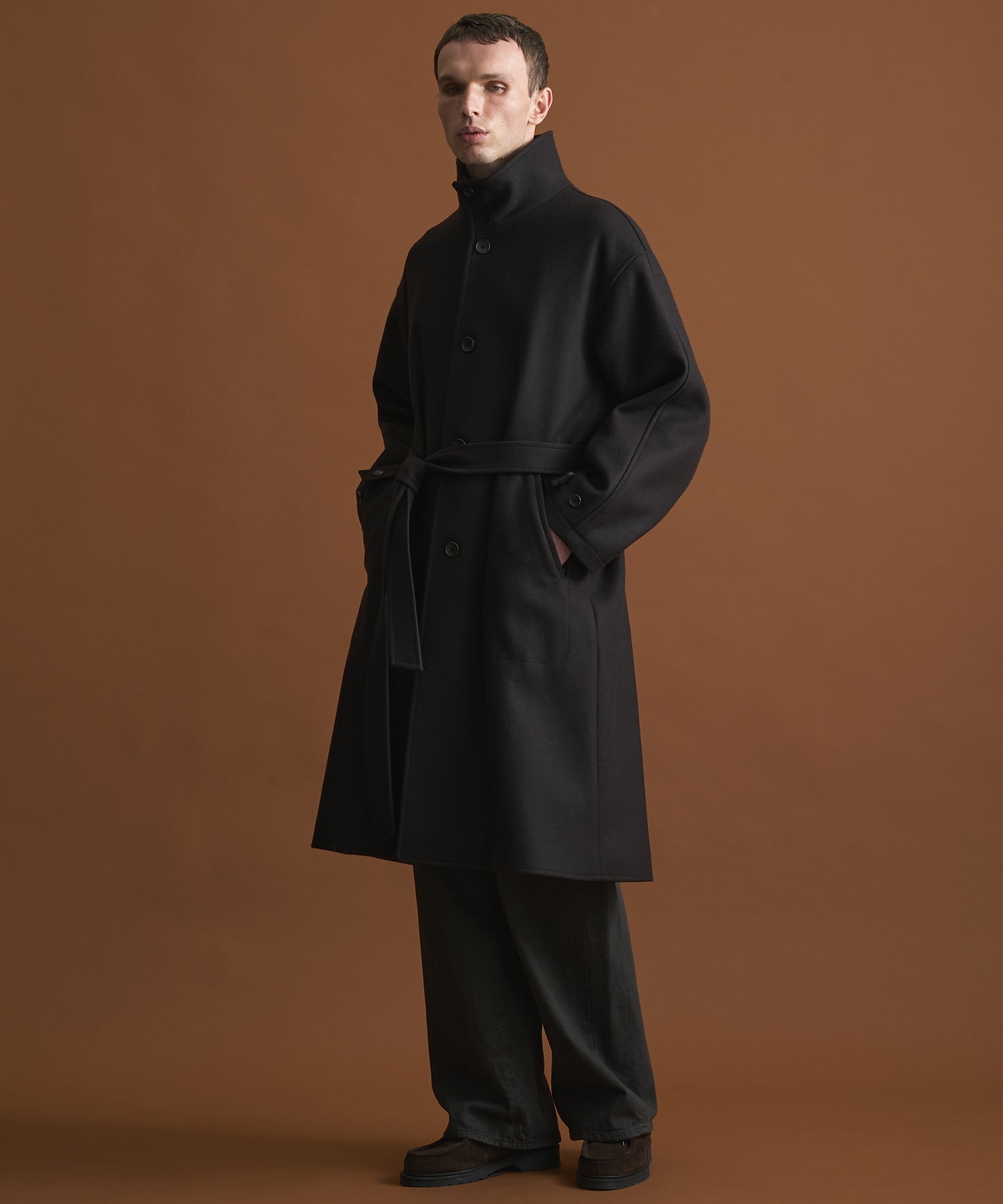 Super140sメルトンオーバーサイズスタンド