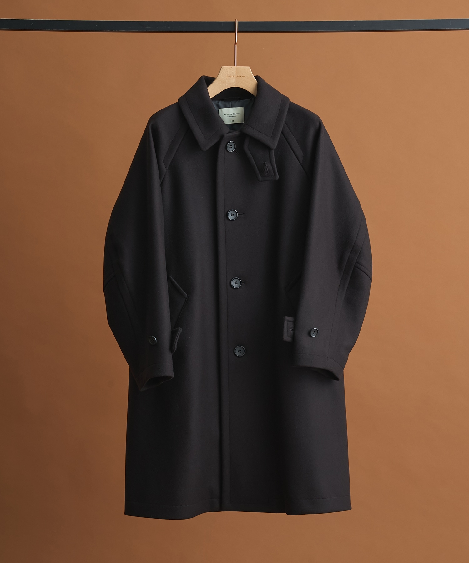 Super140s メルトンオーバーサイズバルカラーコート