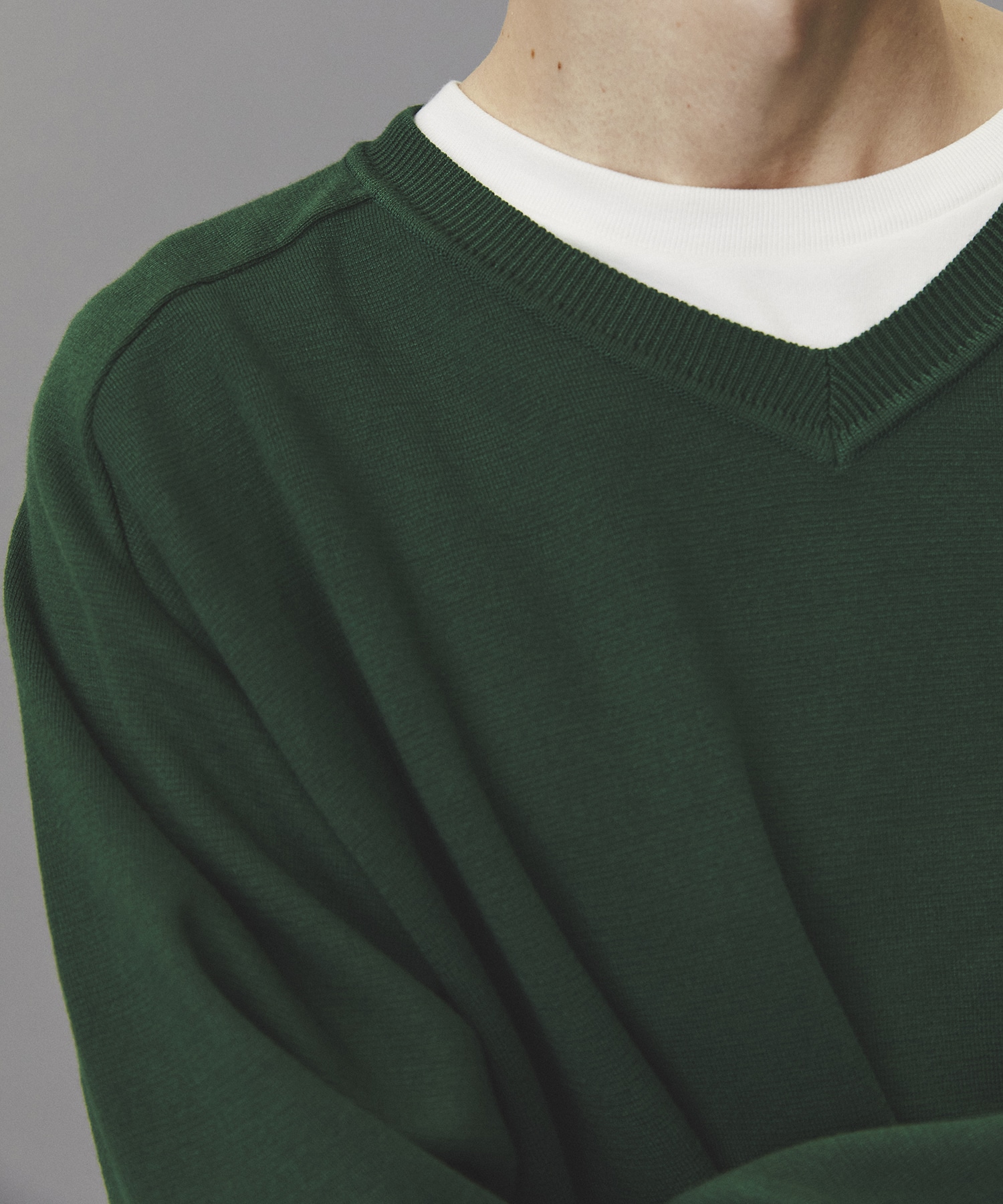 シルクブレンドVネックニット