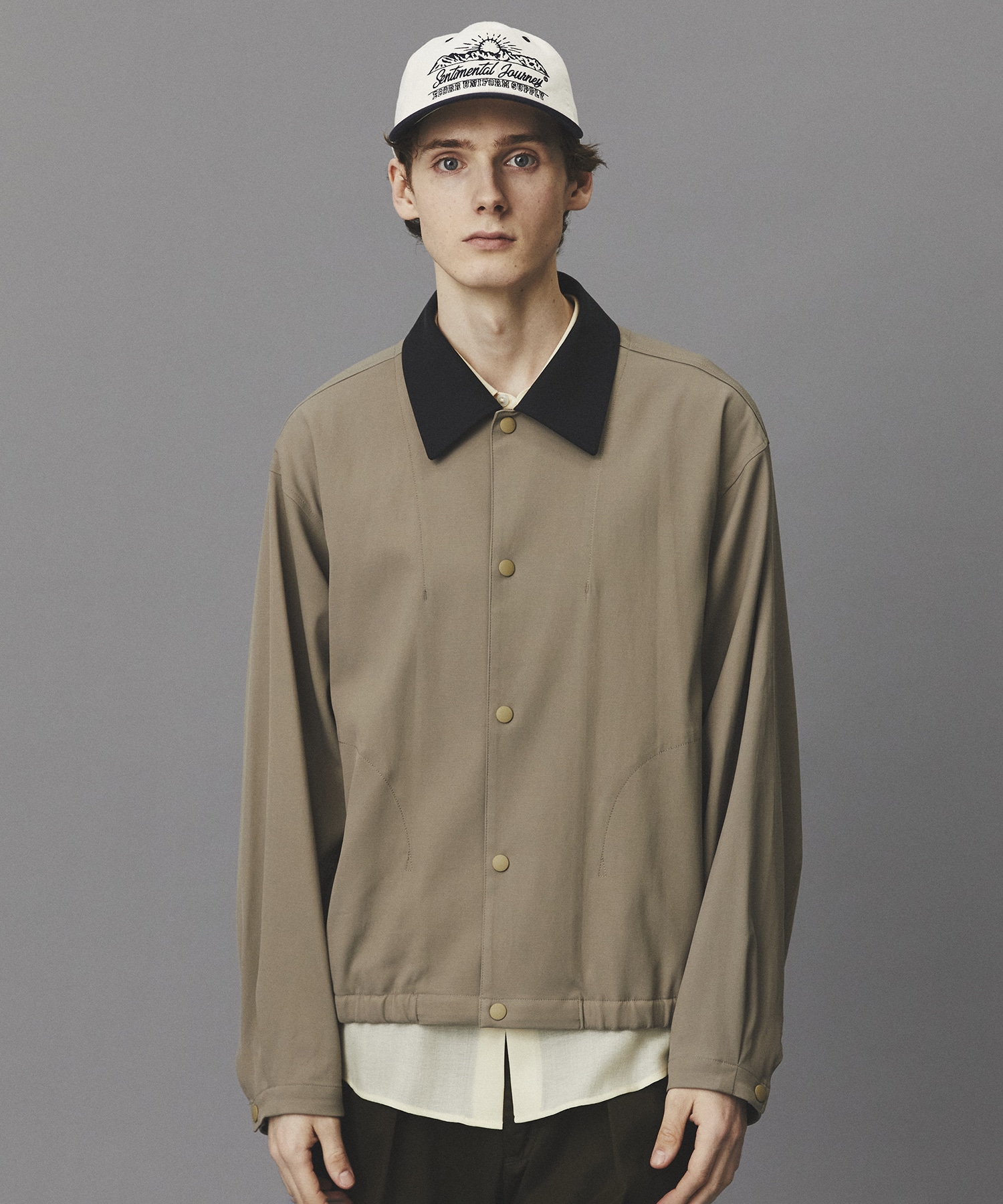 ブラッシュドカラーオーバーコーチブルゾン