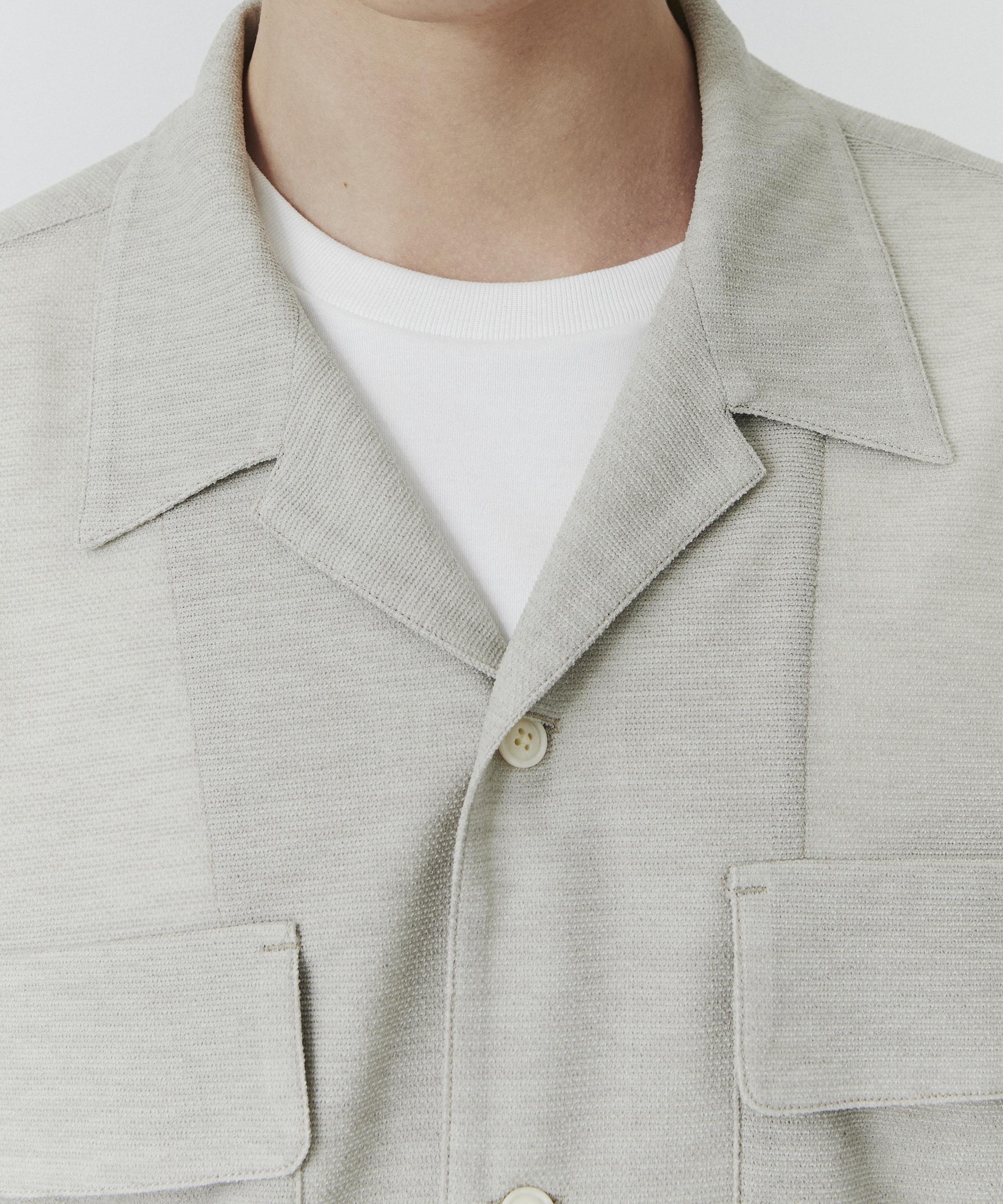 リネンライクリラックスCPOシャツ