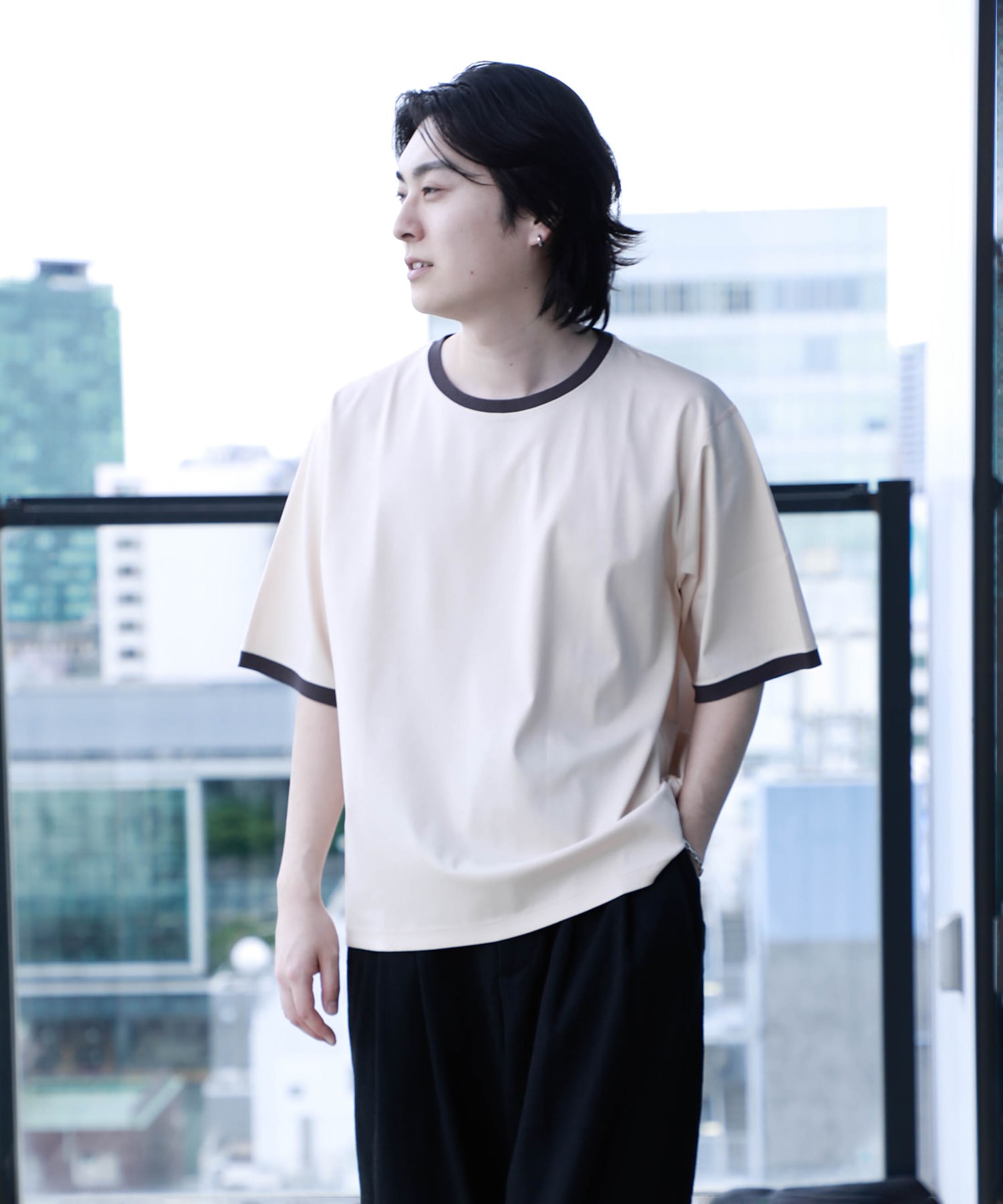 クールタッチコットンリンガーTEE