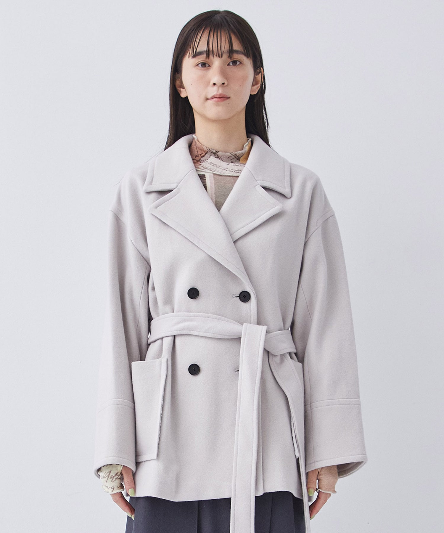 1 162551005066 COAT COLLAR IVORY OVER SHORT オーバーカラーショート 