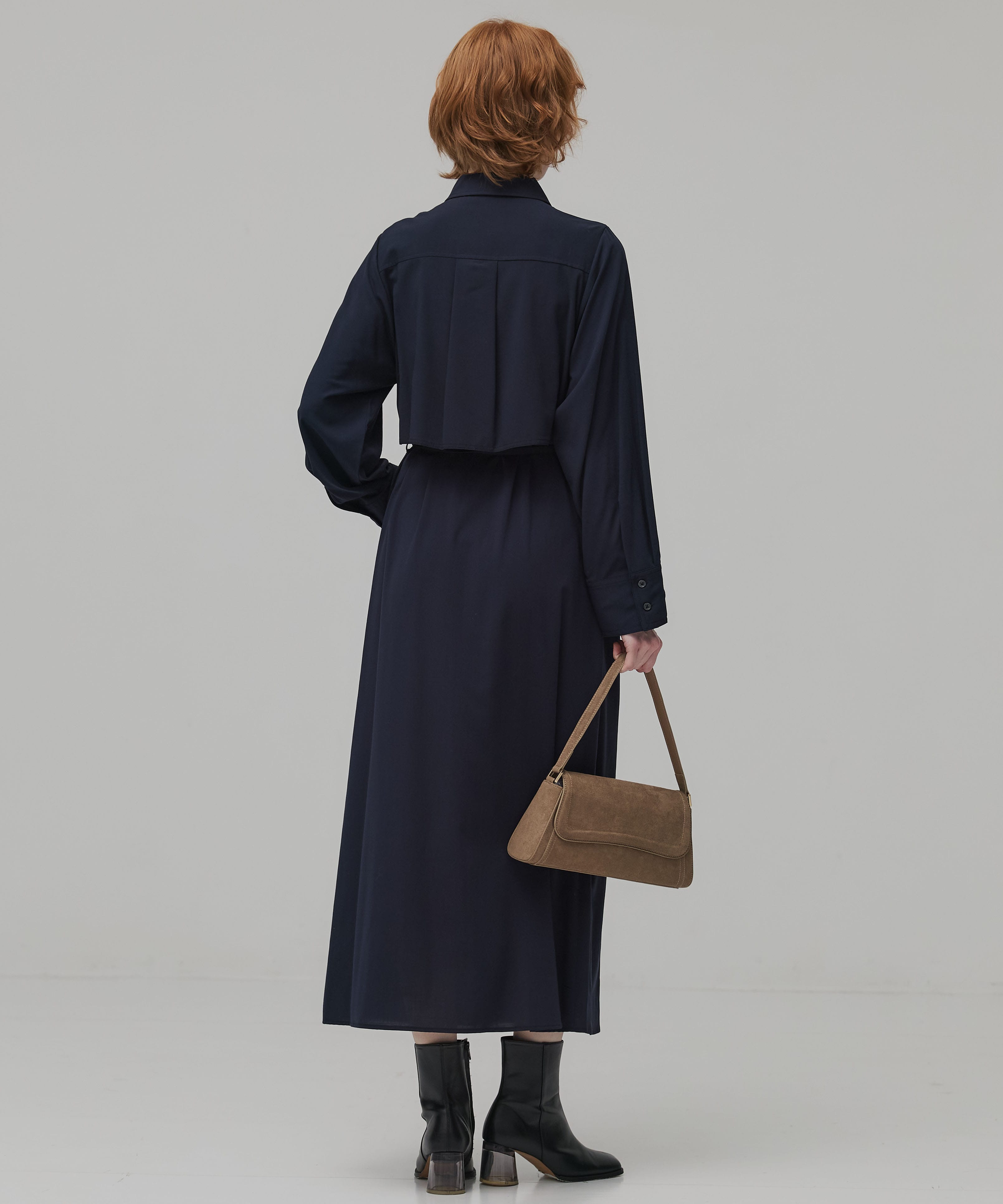 スイッチポケットシャツワンピ