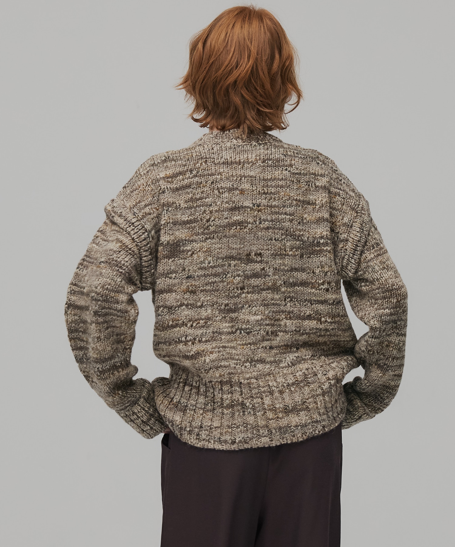 ロービングミックスカラーニット