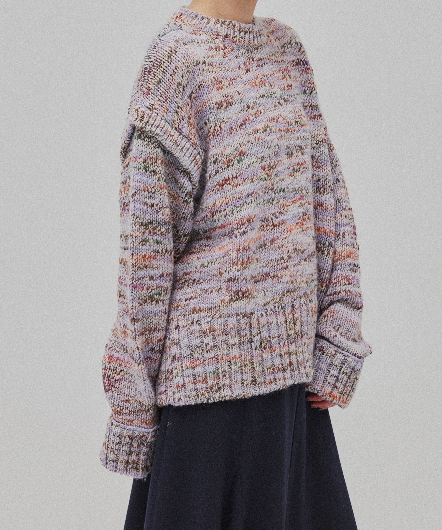 ロービングミックスカラーニット