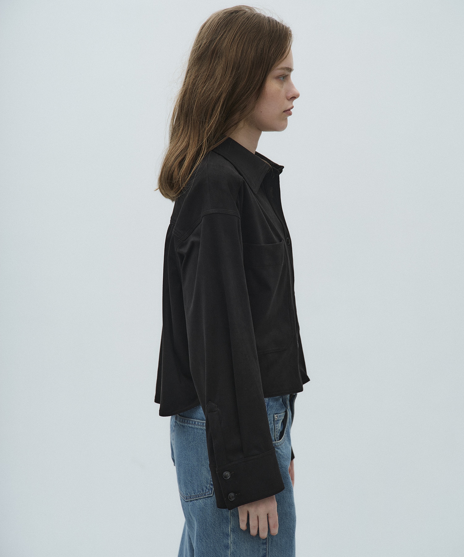 フルイドクロップドシャツ