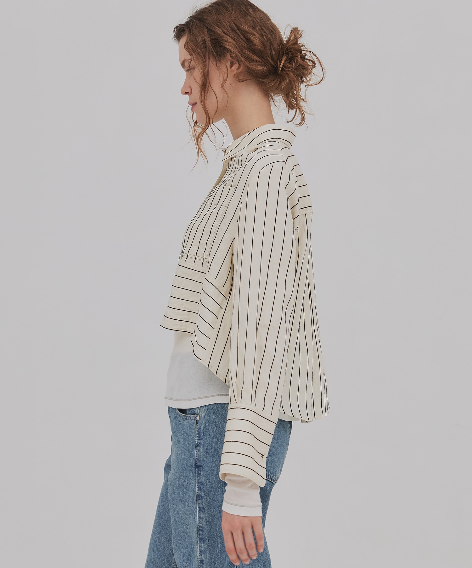 ダブルポケットレーヨンショートシャツ