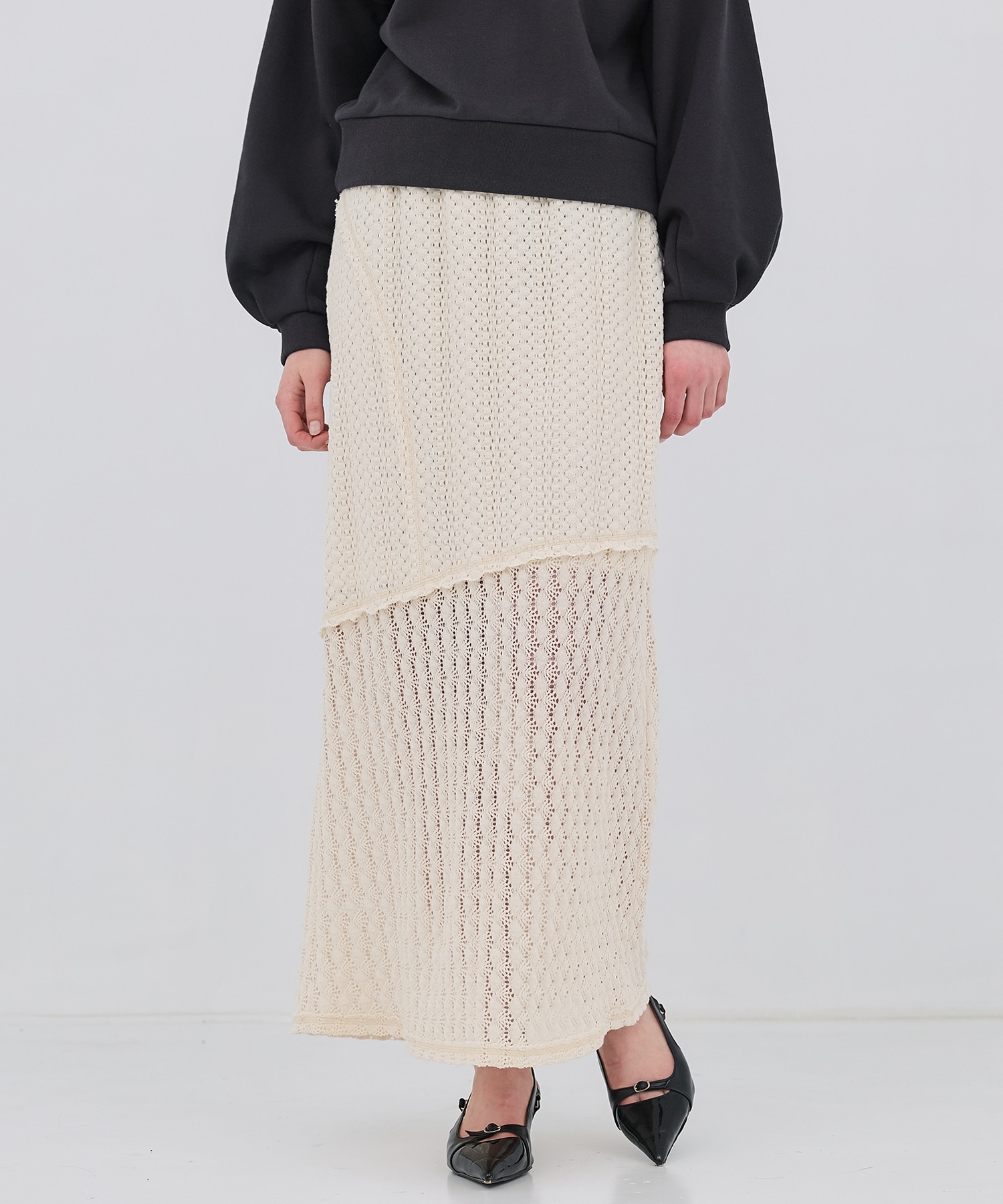 コットンレースマーメイドスカート