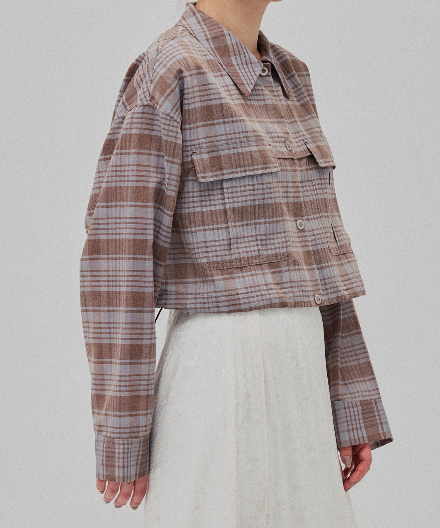 リネンブレンドライトブルゾン