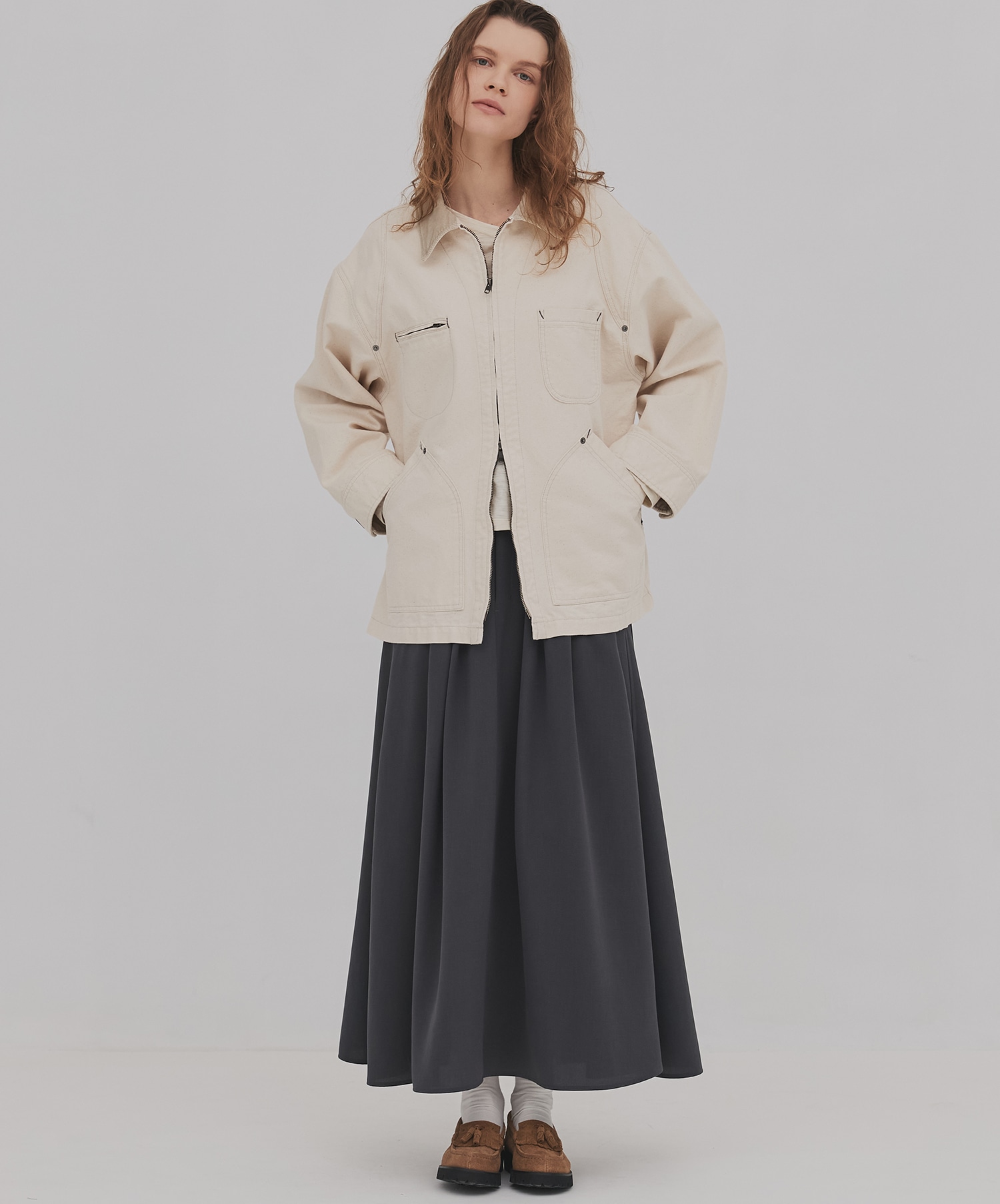 ジップカバーオールブルゾン